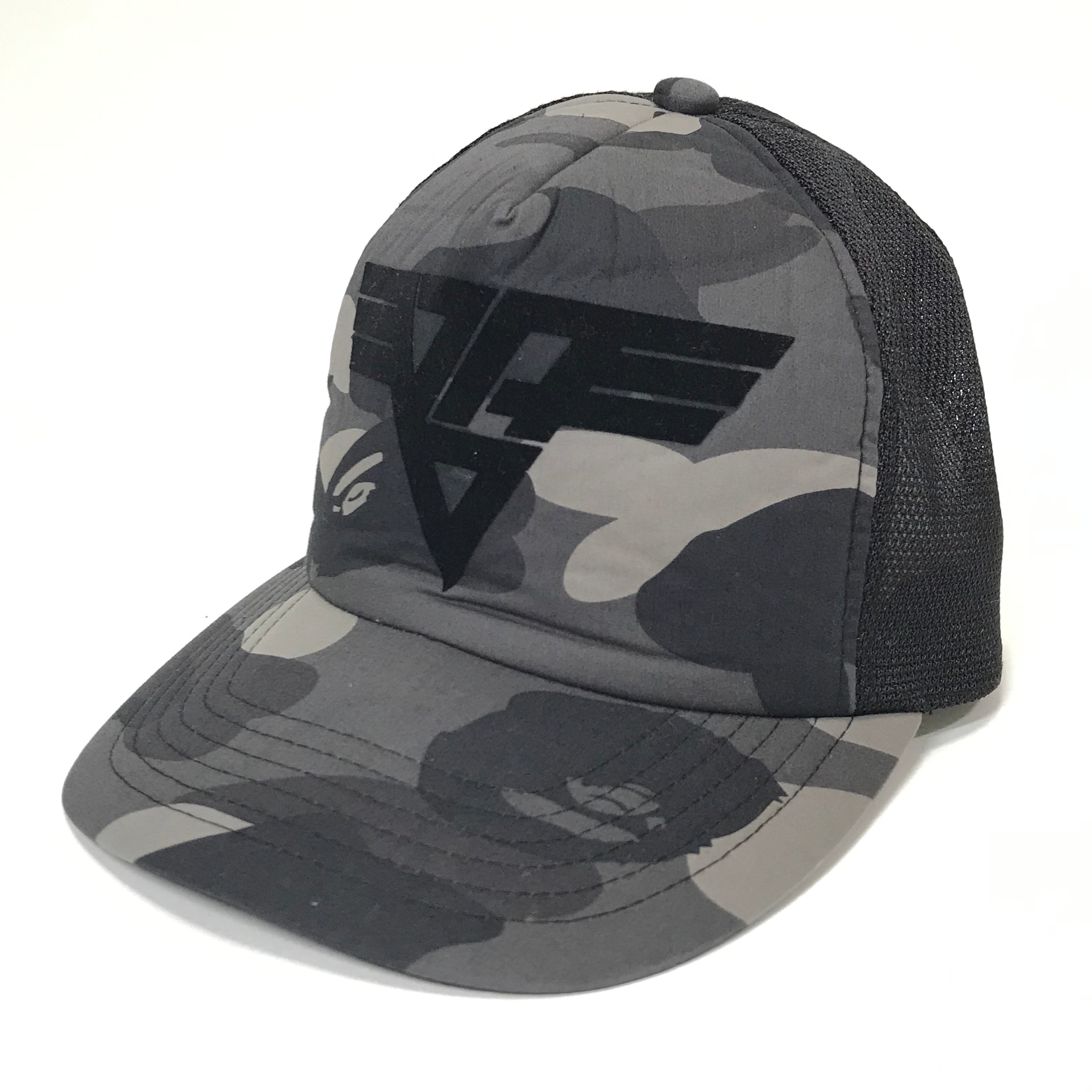 A Bathing Ape Bape Black Camo Van Halen Mesh Trucker Cap