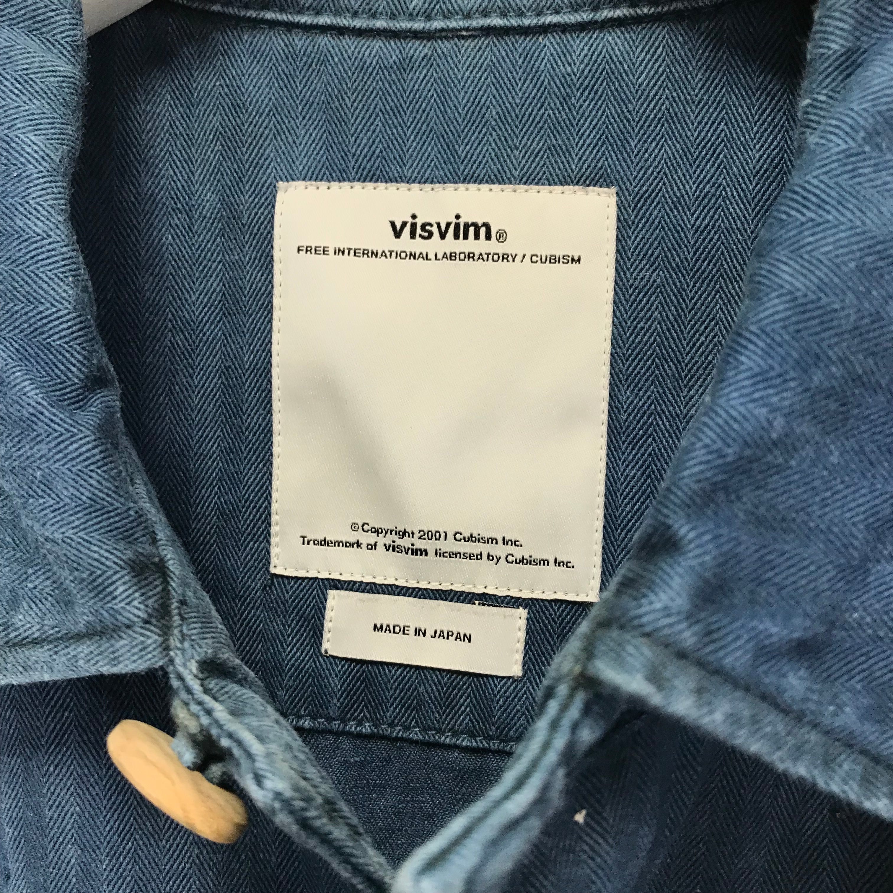 M] Visvim Caf Combat Jacket N.D. Herringbone Indigo