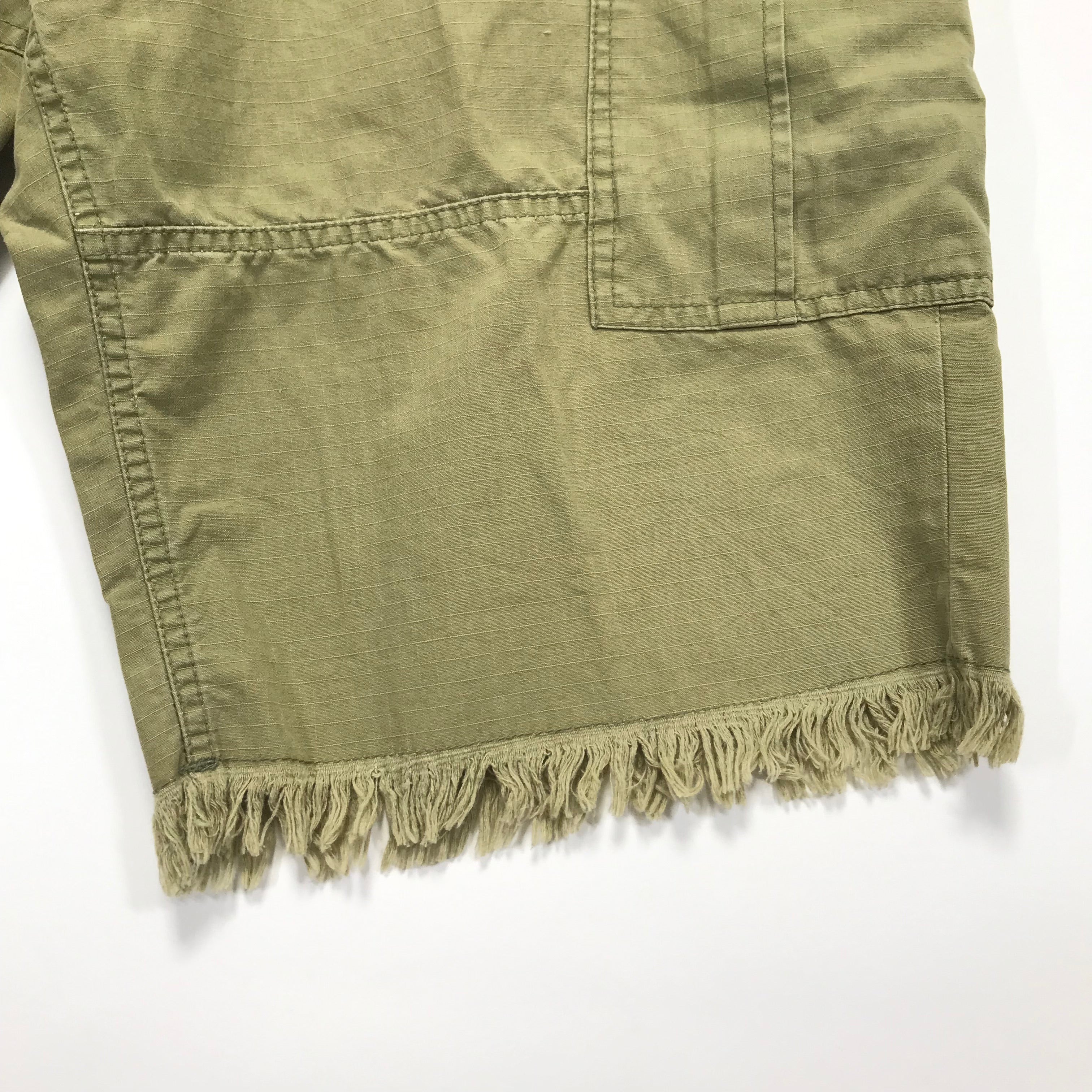 L] WTaps Jungle Chopped Ripstop Cotton Shorts Beige