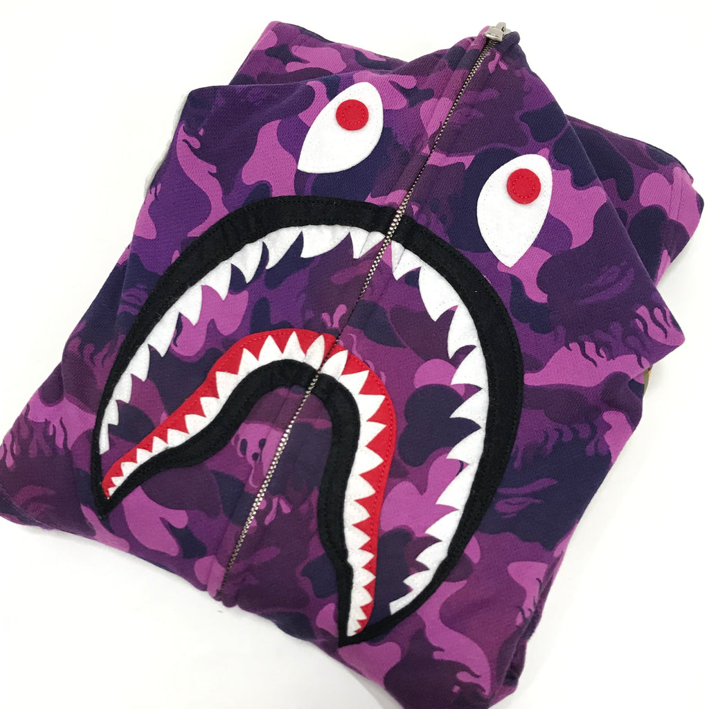 a bathing ape hoodie purple wgm full zip bape made in japan