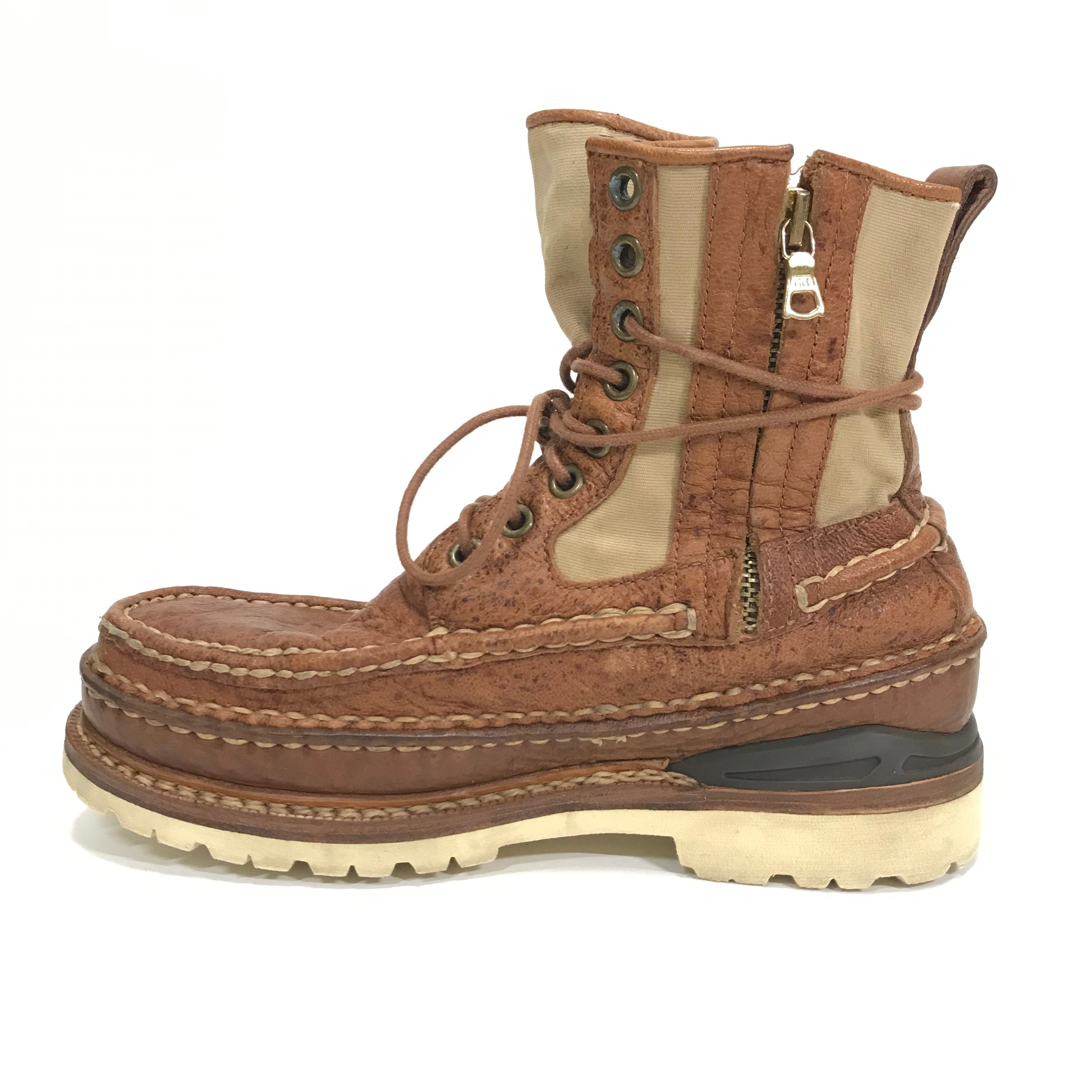 9.5] Visvim Grizzly Boots Mid Folk Brown – StylisticsJapan.com