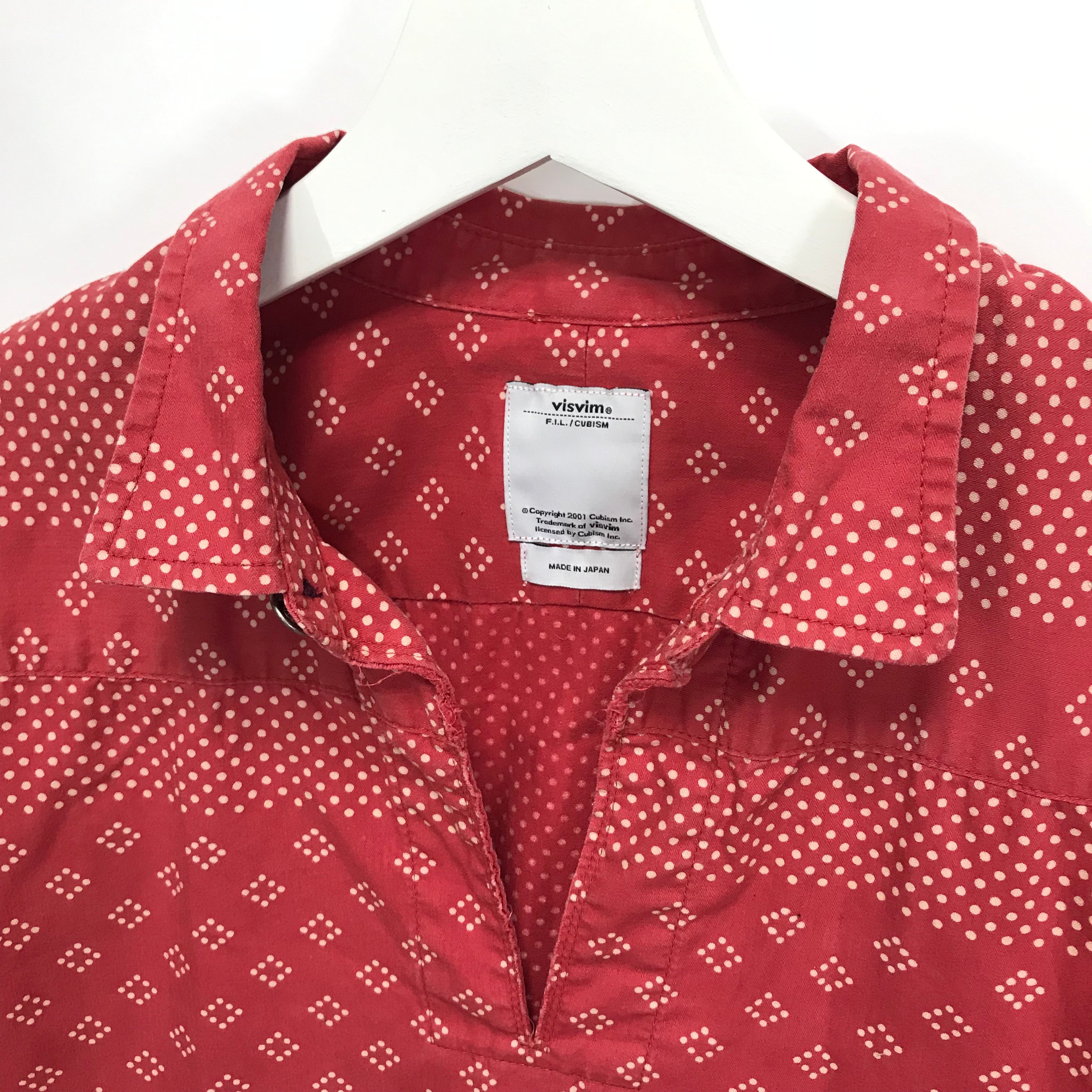 S] Visvim Kerchief Dot Tunic Shirt Red – StylisticsJapan.com