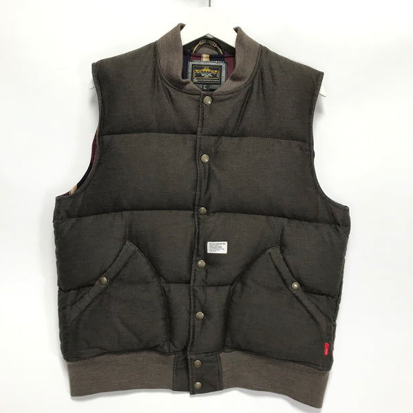 L] WTaps Rokudenashi Packers Down Vest Brown – StylisticsJapan.com