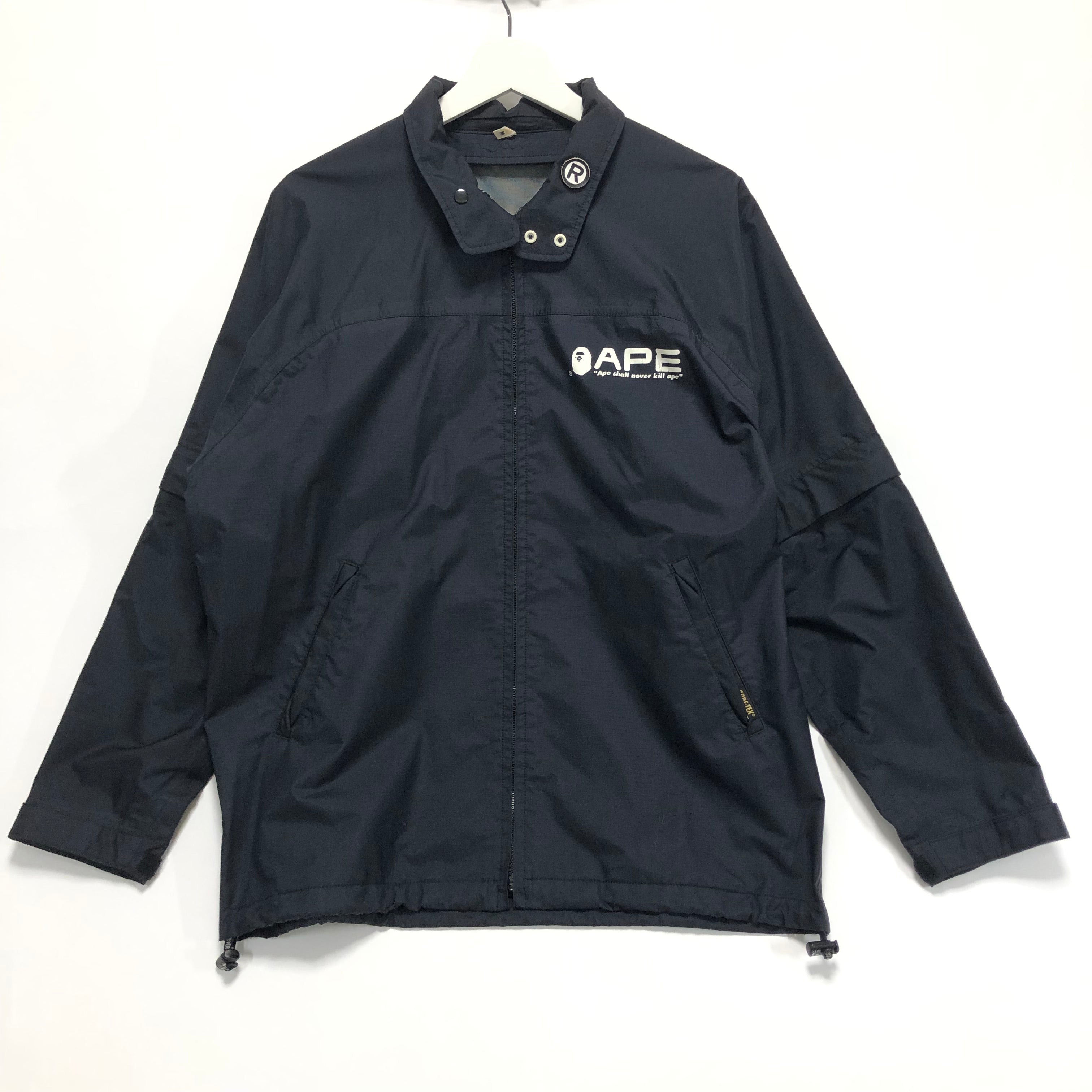 a bathing ape × stussy rain jacket M 初期-