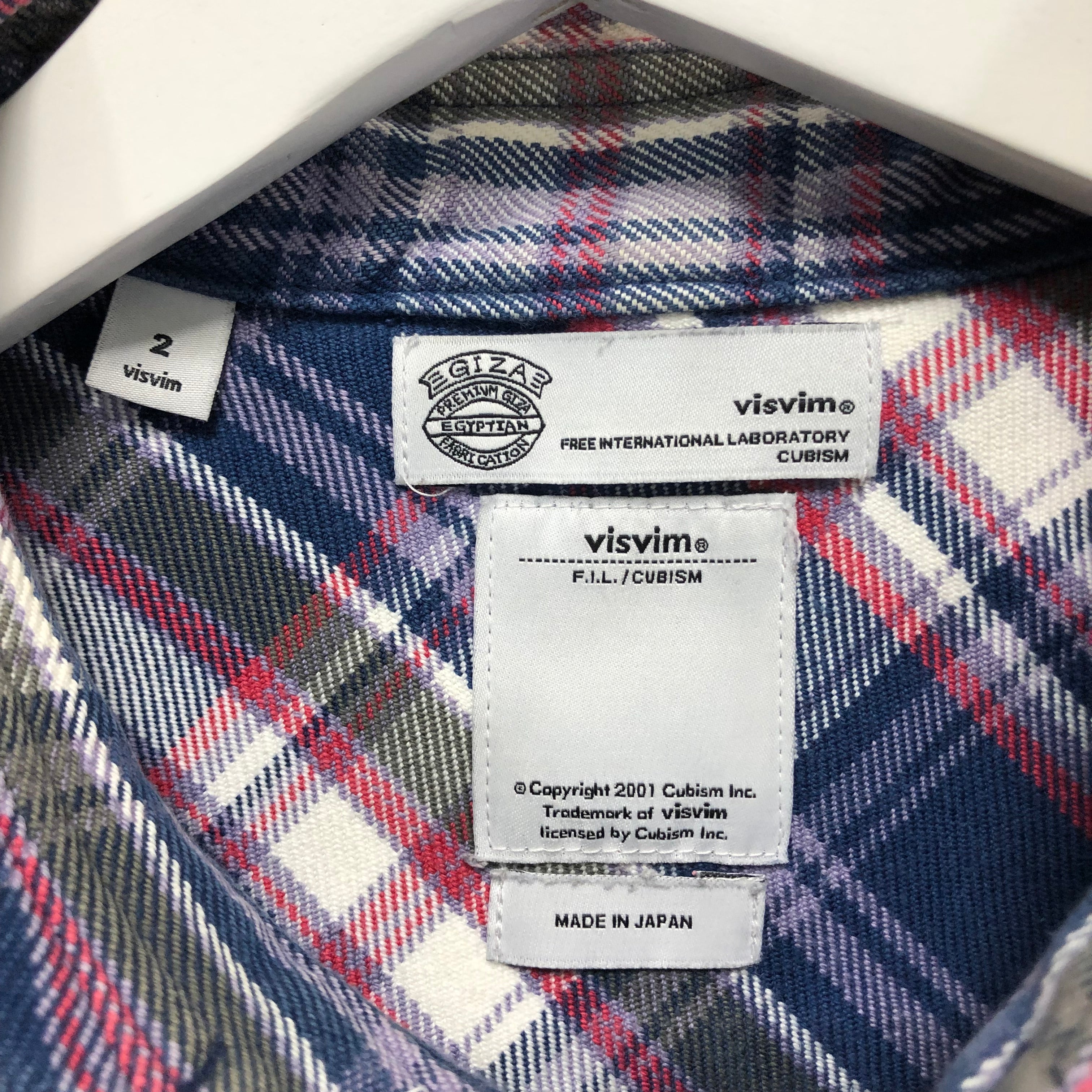 [M] Visvim Black Elk Giza Flannel L/S Shirt Navy