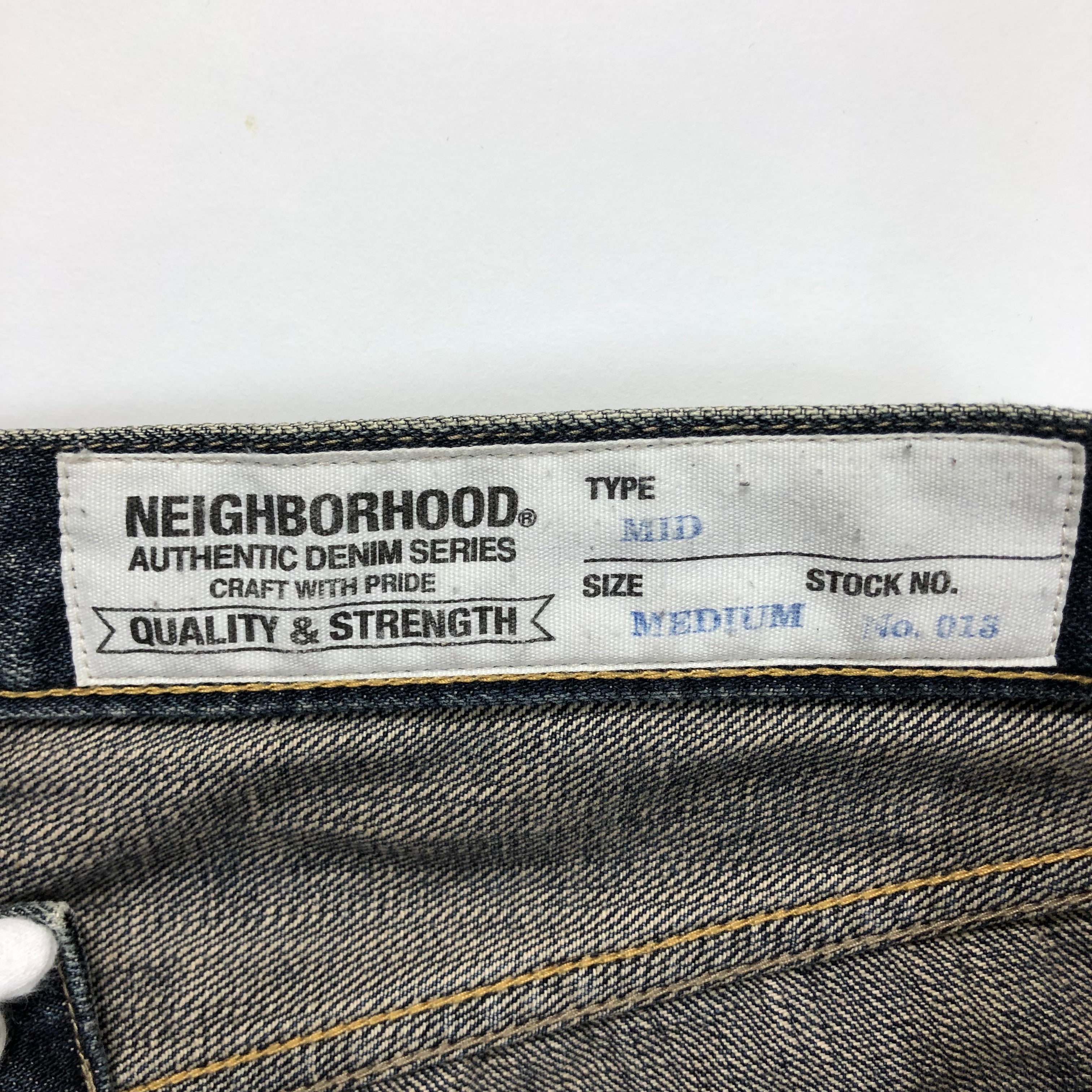 M] Neighborhood 13AW Mid Washed Selvedge Denim Indigo