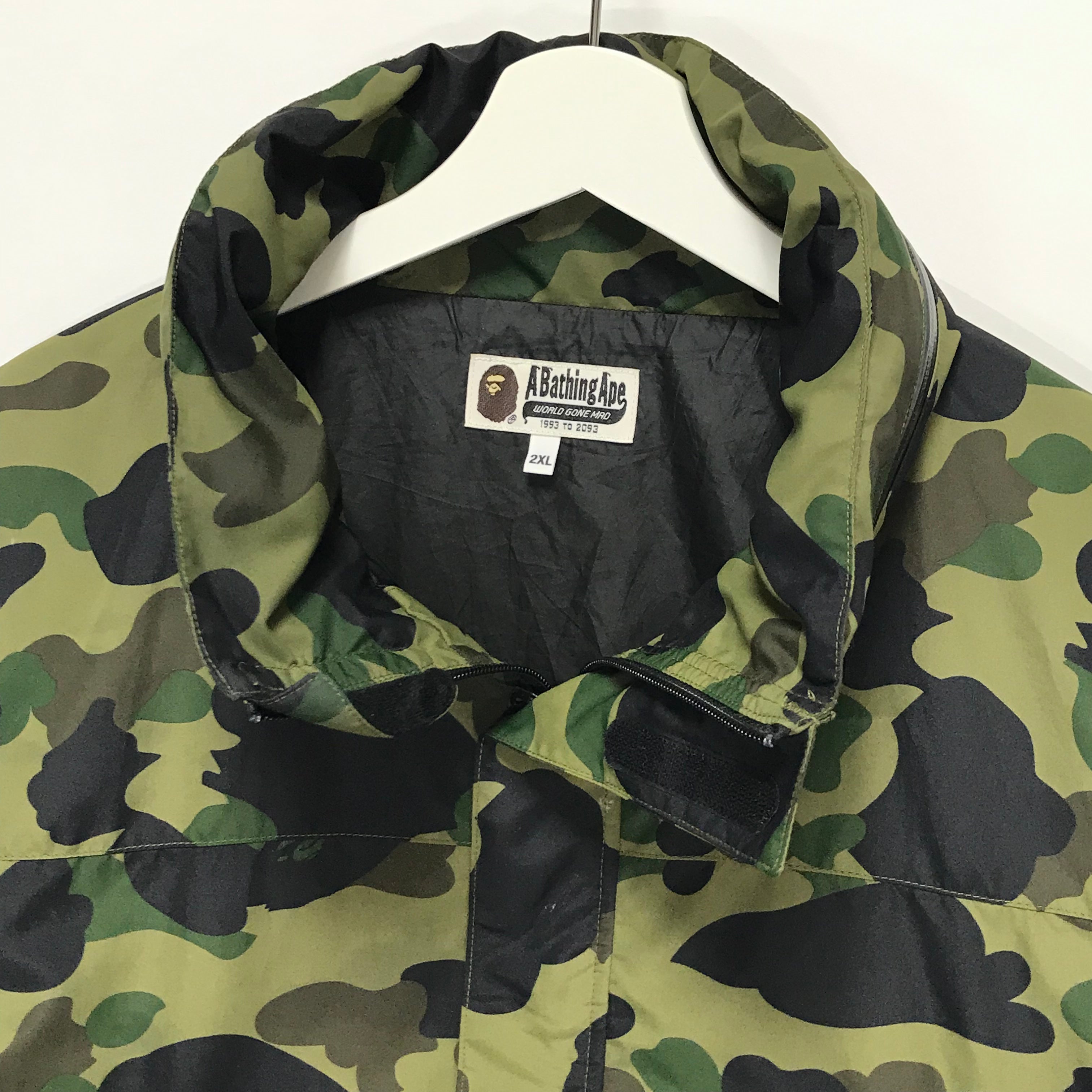 2XL] A Bathing Ape Bape 1st Camo Nylon Zip Up Jacket