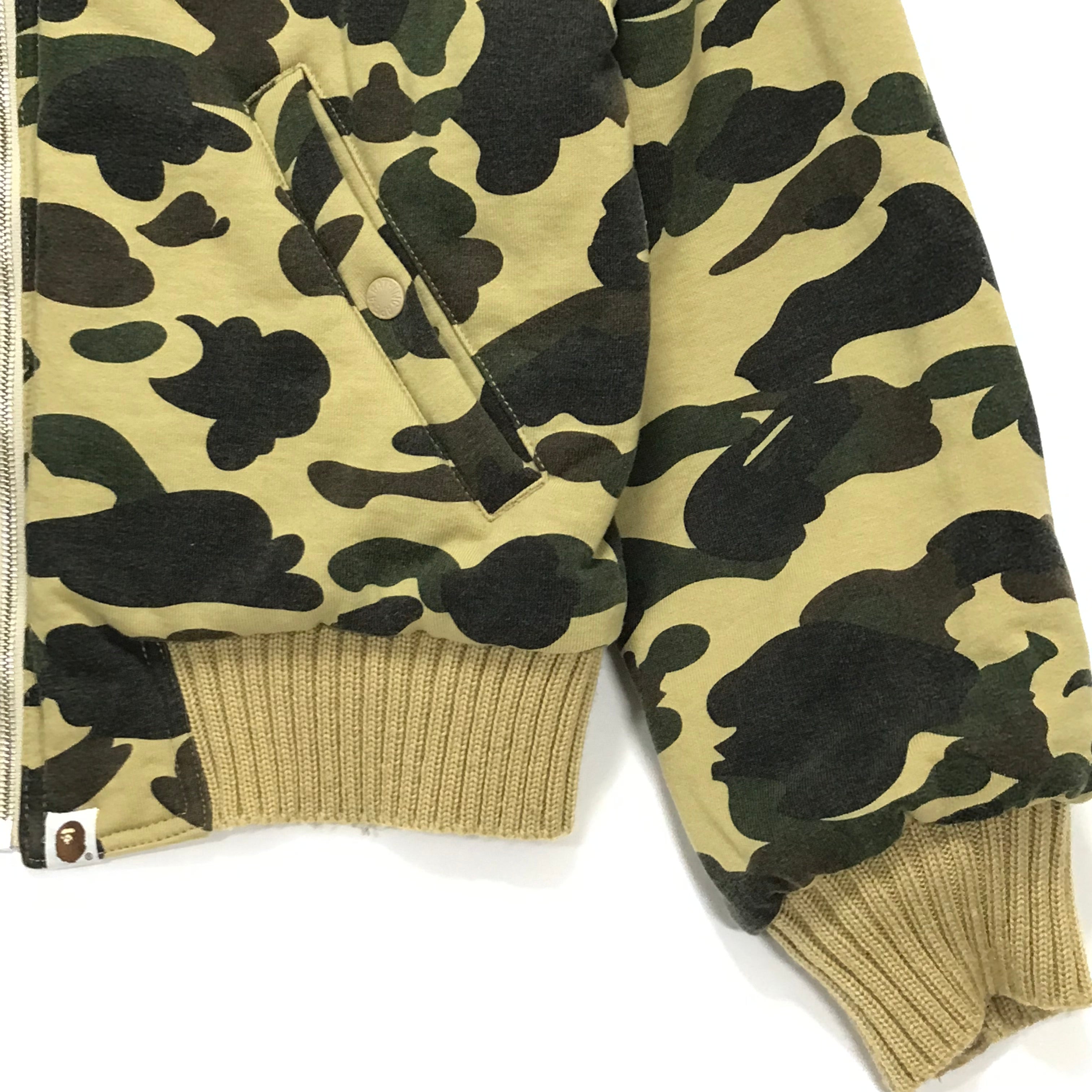 BAPE 1st Camo Shark Sweat MA-1 Black/Yellow