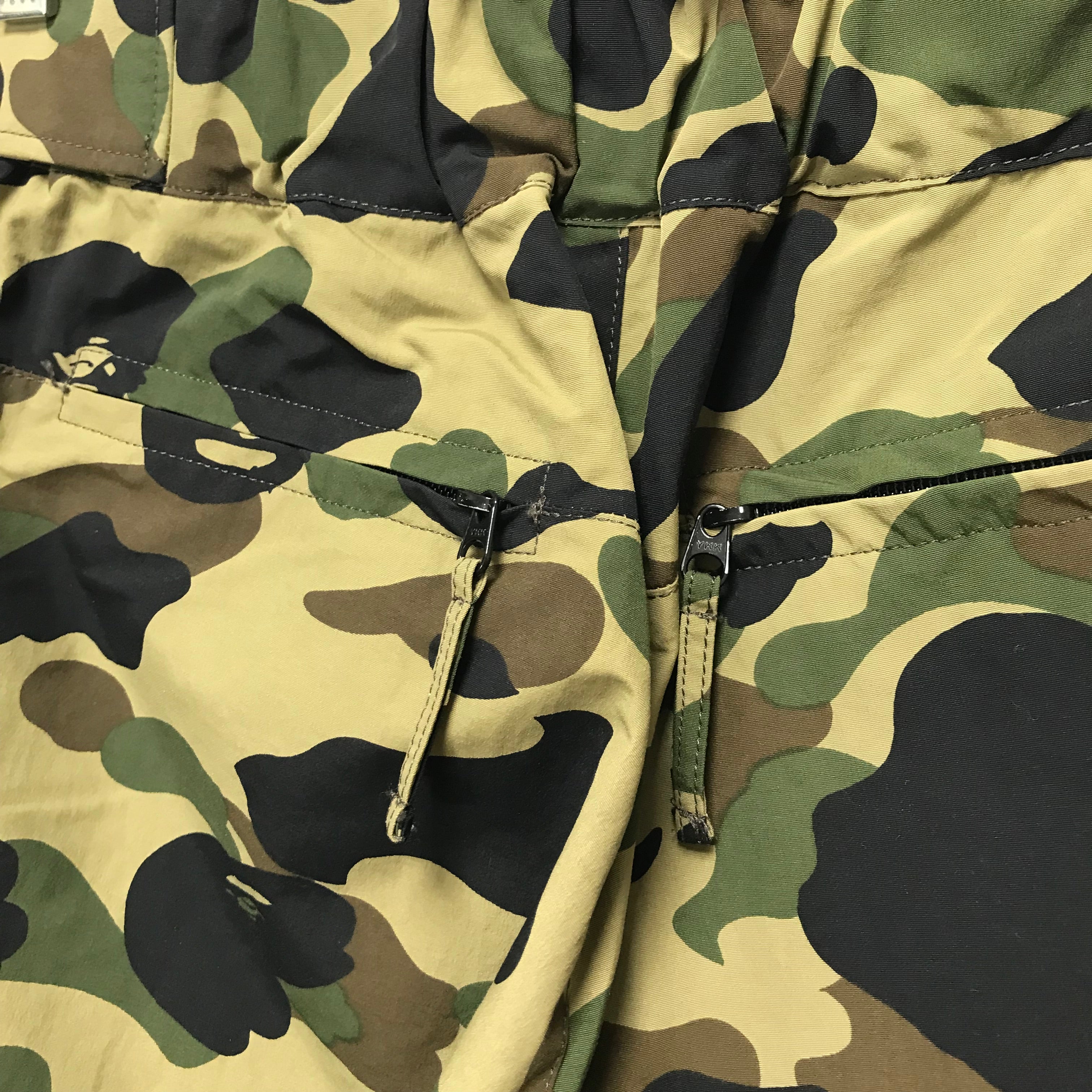 S] A Bathing Ape Bape Vintage 1st Camo Nylon Snowboard Pants