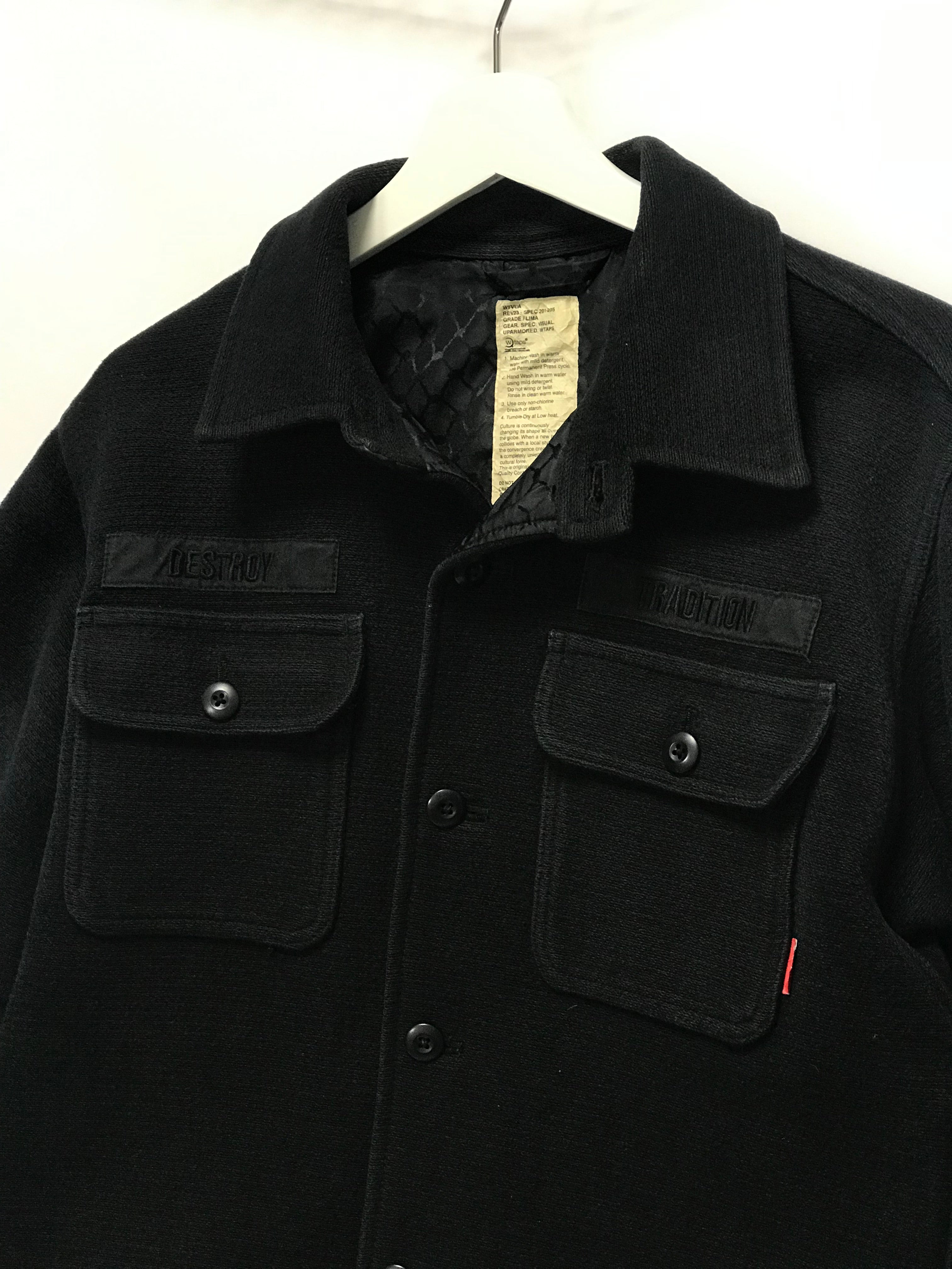 L] WTaps AW06 Destroy Tradition BUDS L/S Shirt Jacket Black