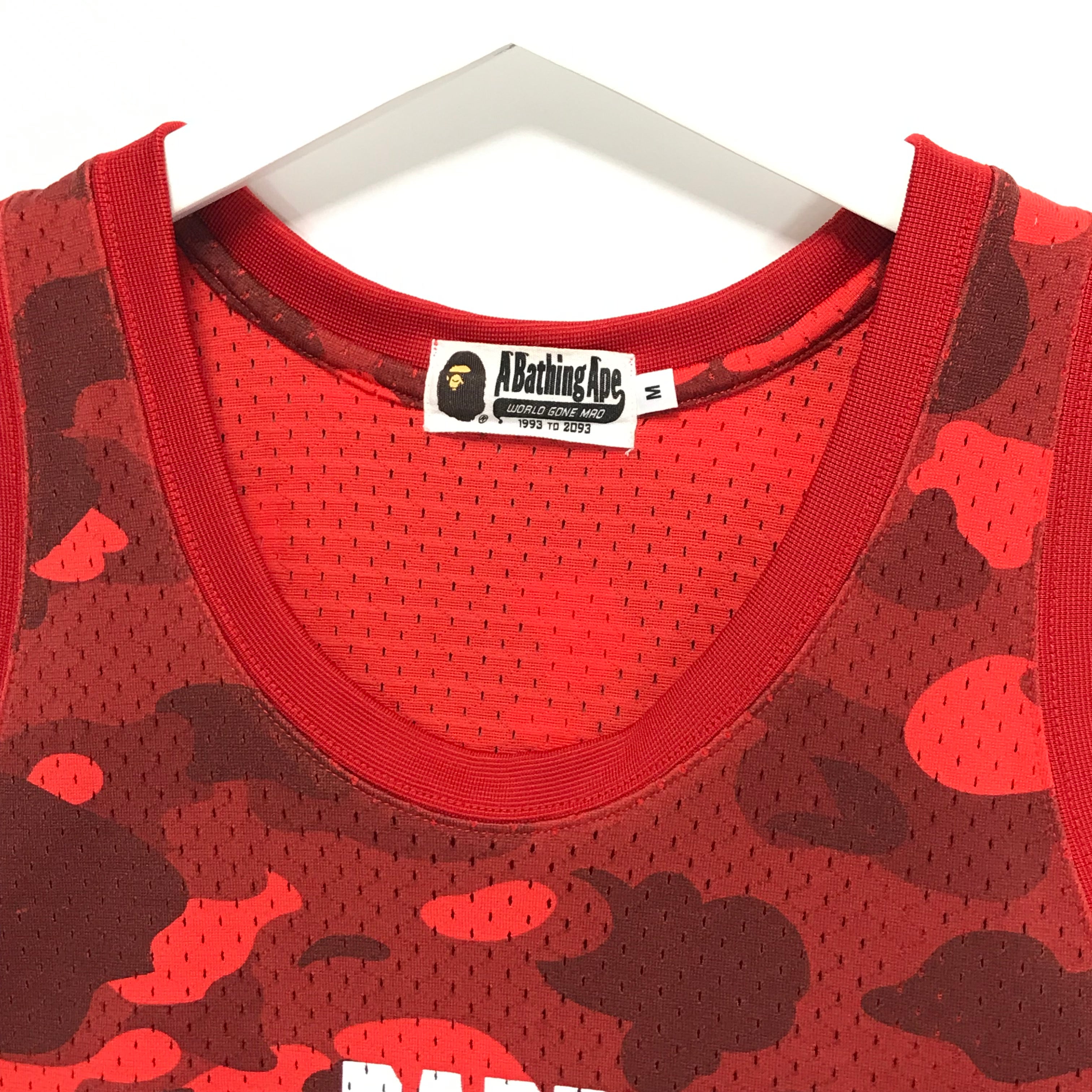 M] A Bathing Ape Bape Color Camo Mesh Basketball Jersey –