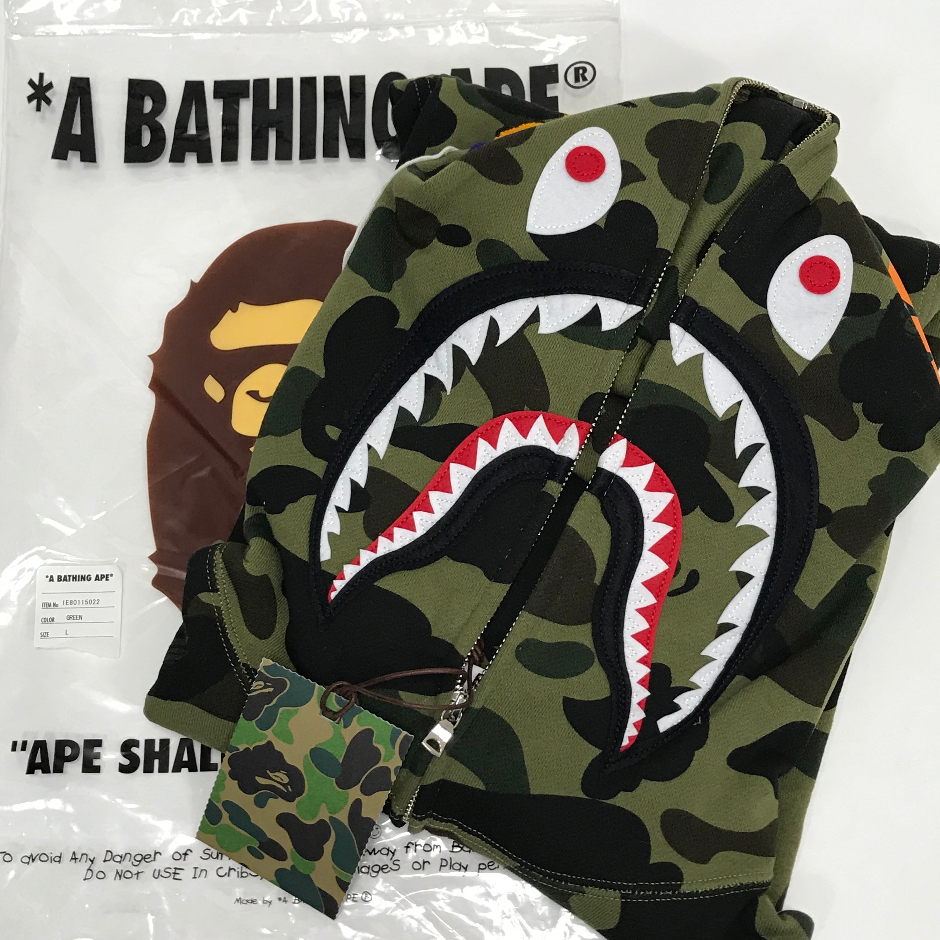 BAPE 1st Camo Shark Crossbody Bag Green - US