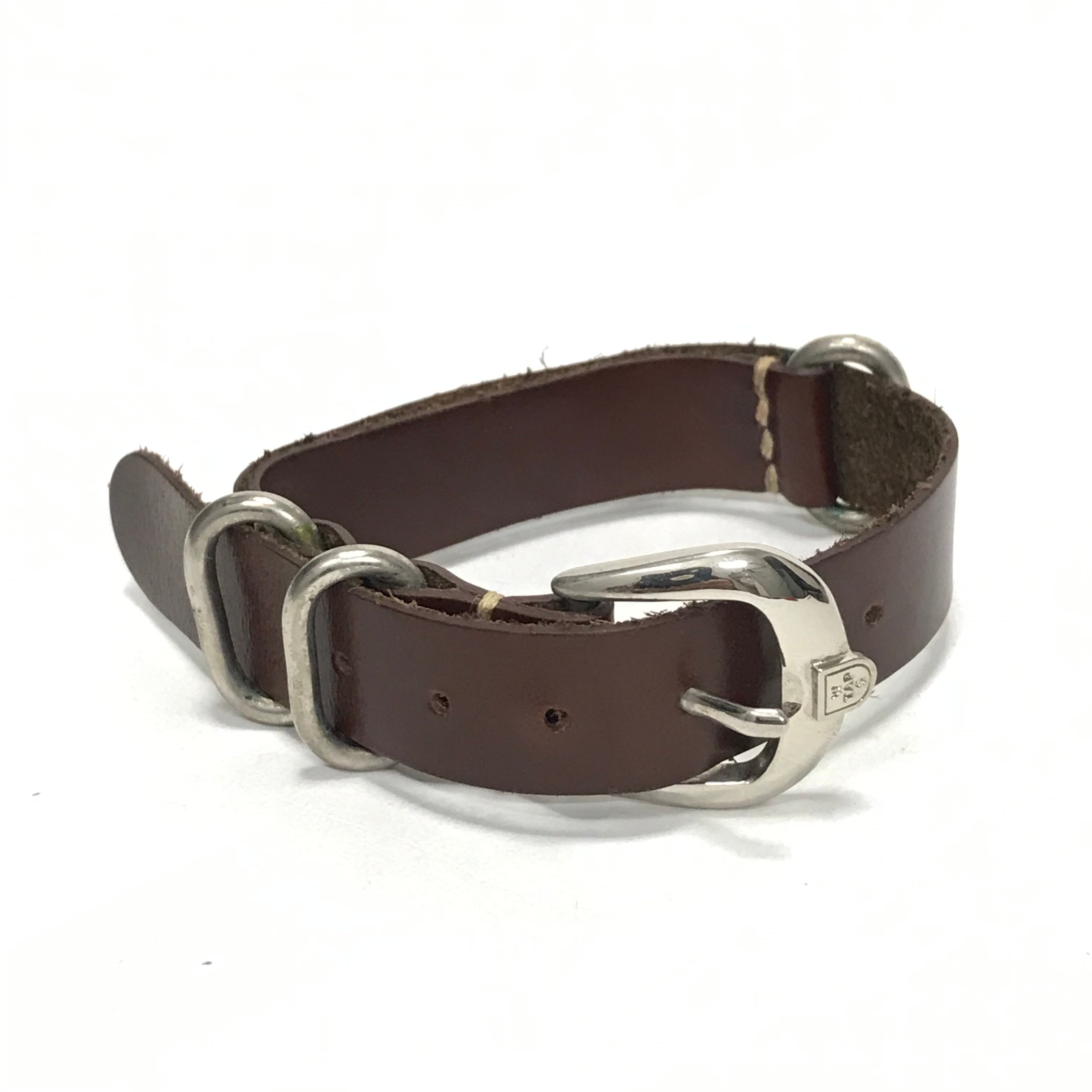 WTaps 12SS Leather Slave Bracelet (NATO/Zulu Watch Strap) Brown