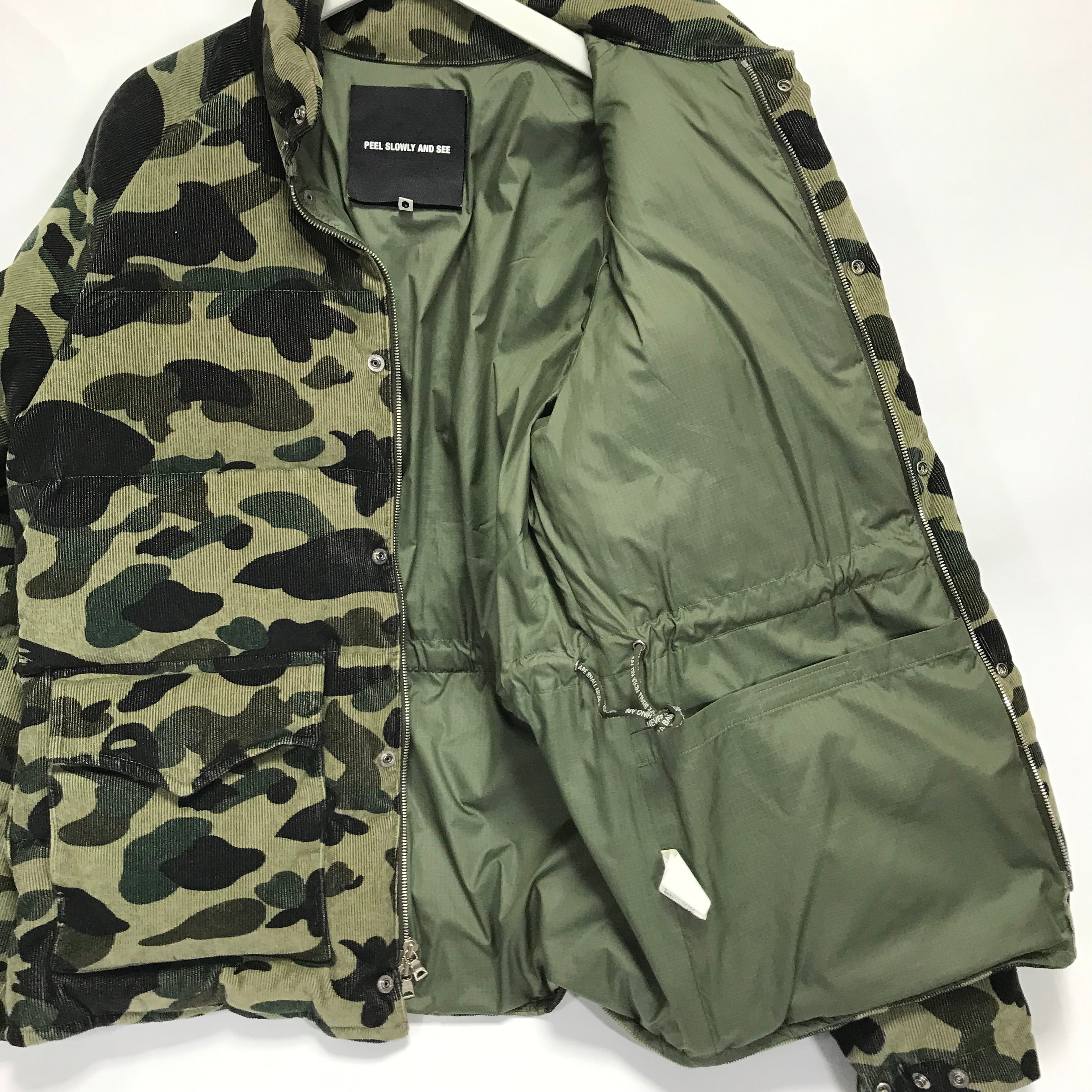 Bape 1st camo hot sale down jacket