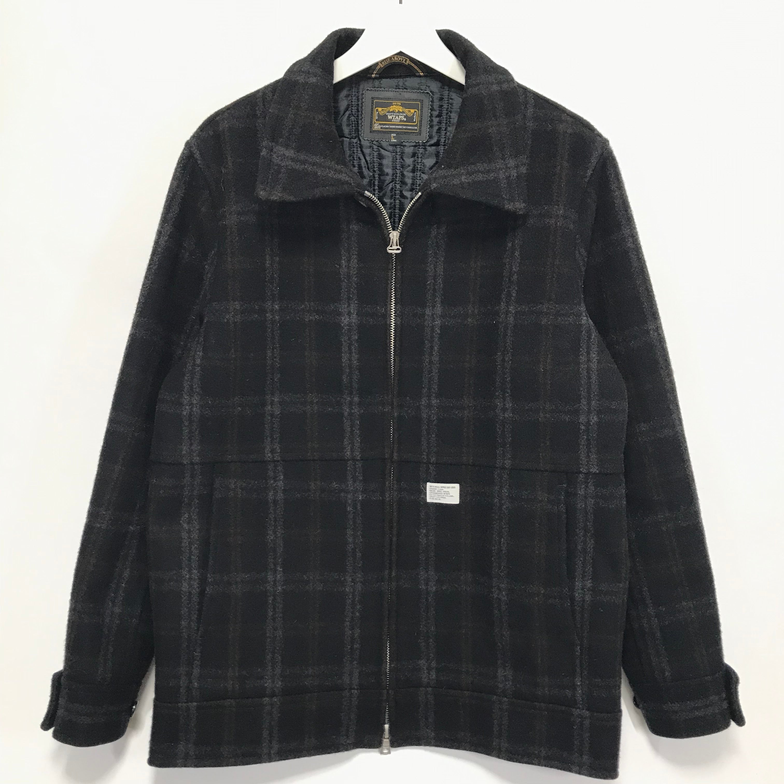 [L] WTaps 10AW Melton Wool Grease Jacket Black