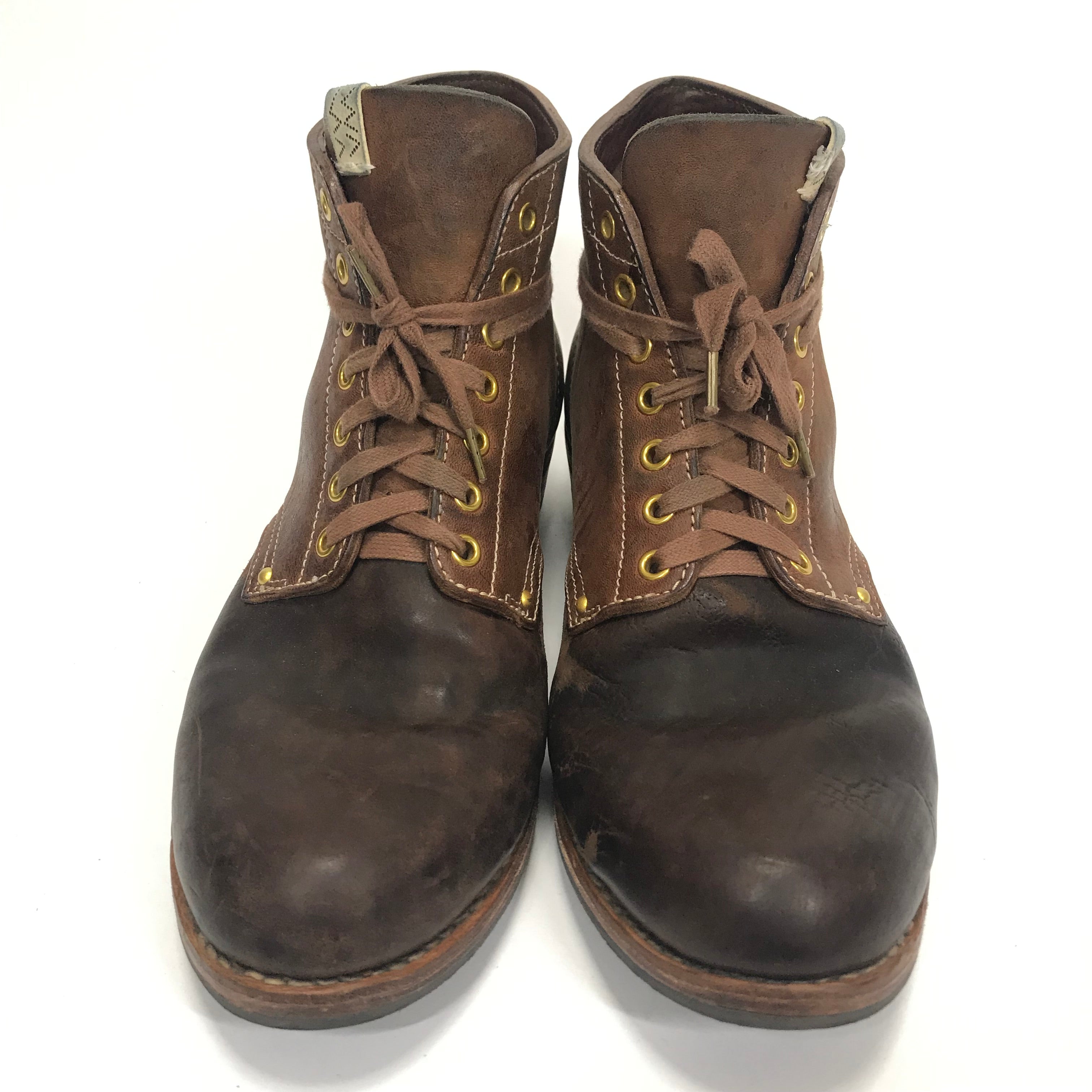 10] Visvim 18AW Brigadier Boots Mid Folk Leather Brown