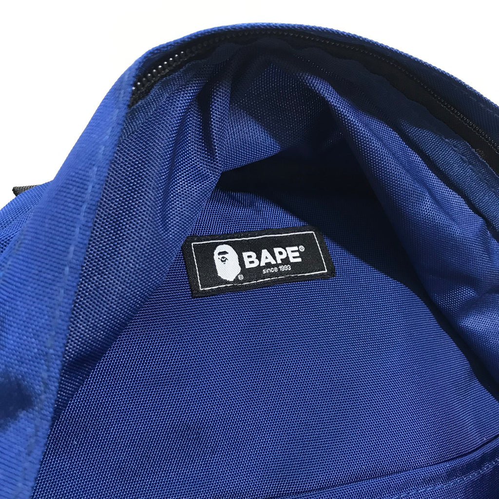 DS! A Bathing Ape Bape Leather Patch Nylon Day Pack Backpack Red –