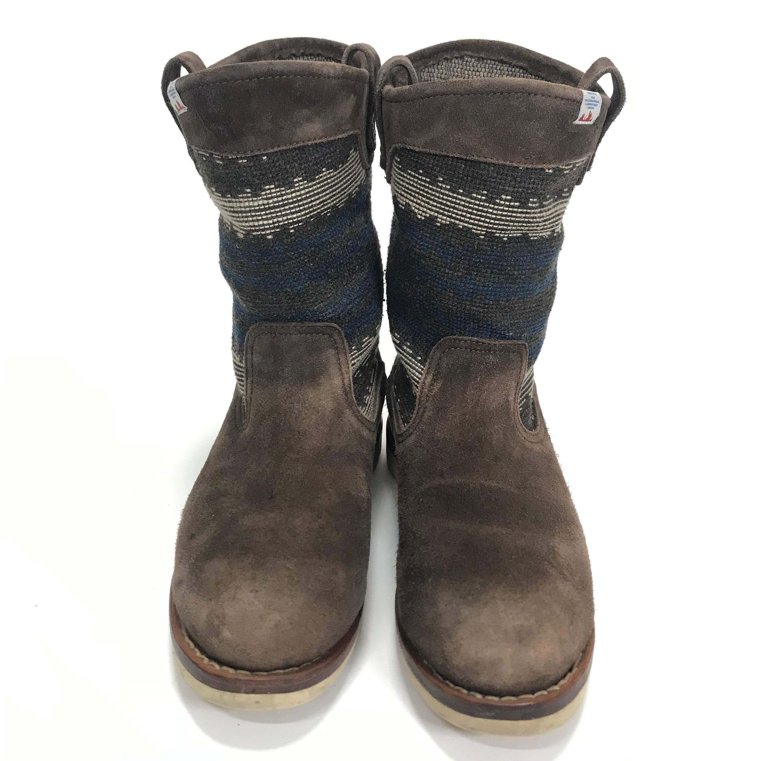 9] Visvim 11SS Wabanaki Boots Folk Blanket Dk Brown