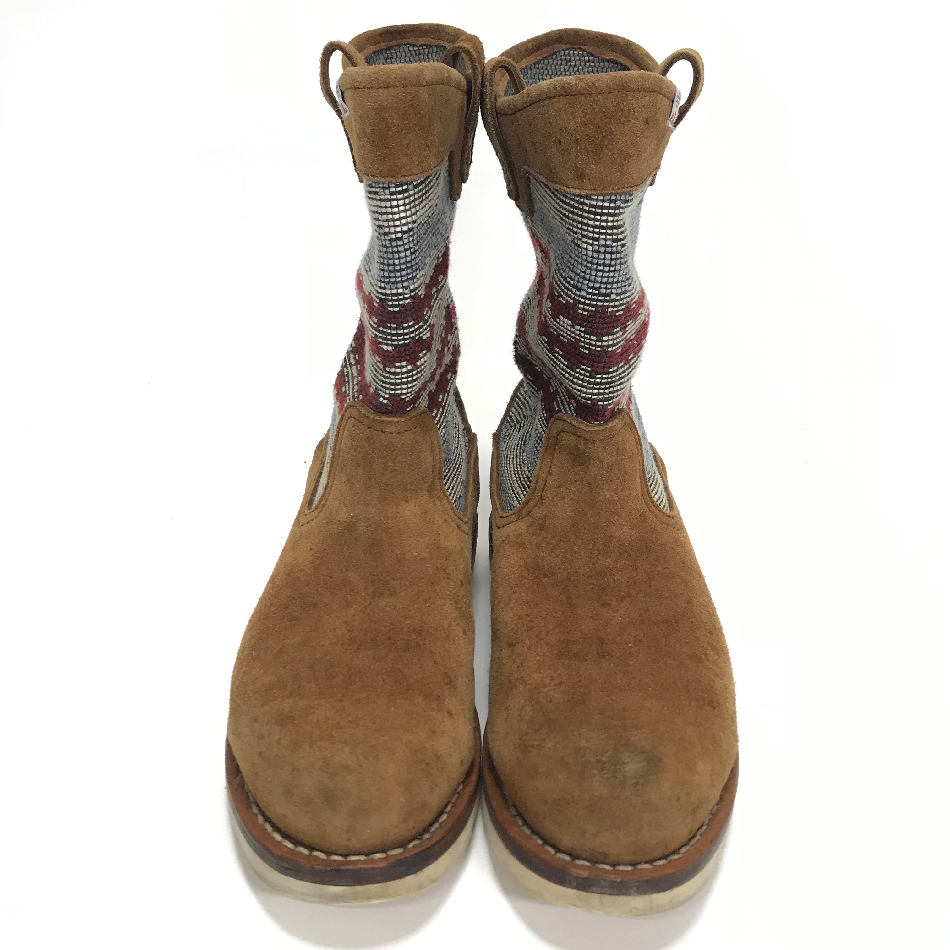 10] Visvim 11SS Wabanaki Boots Folk Blanket Brown