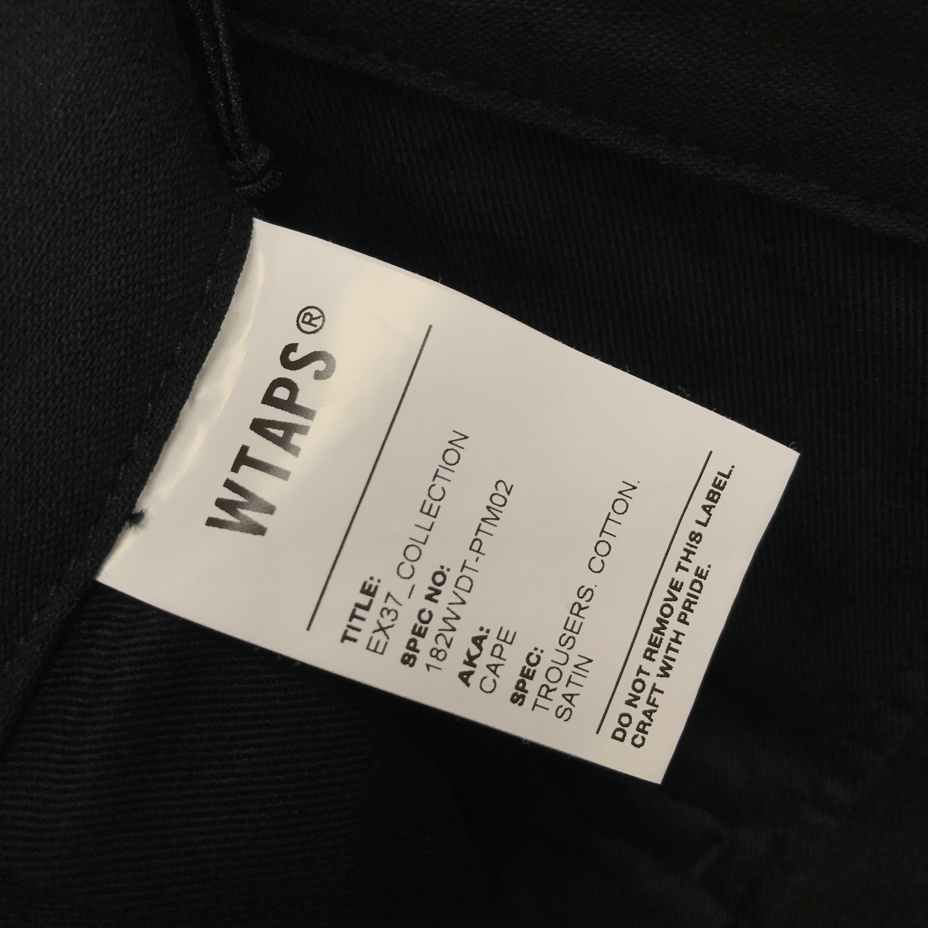 M] DS! WTaps 18AW Cape BDU Pants Black – StylisticsJapan.com