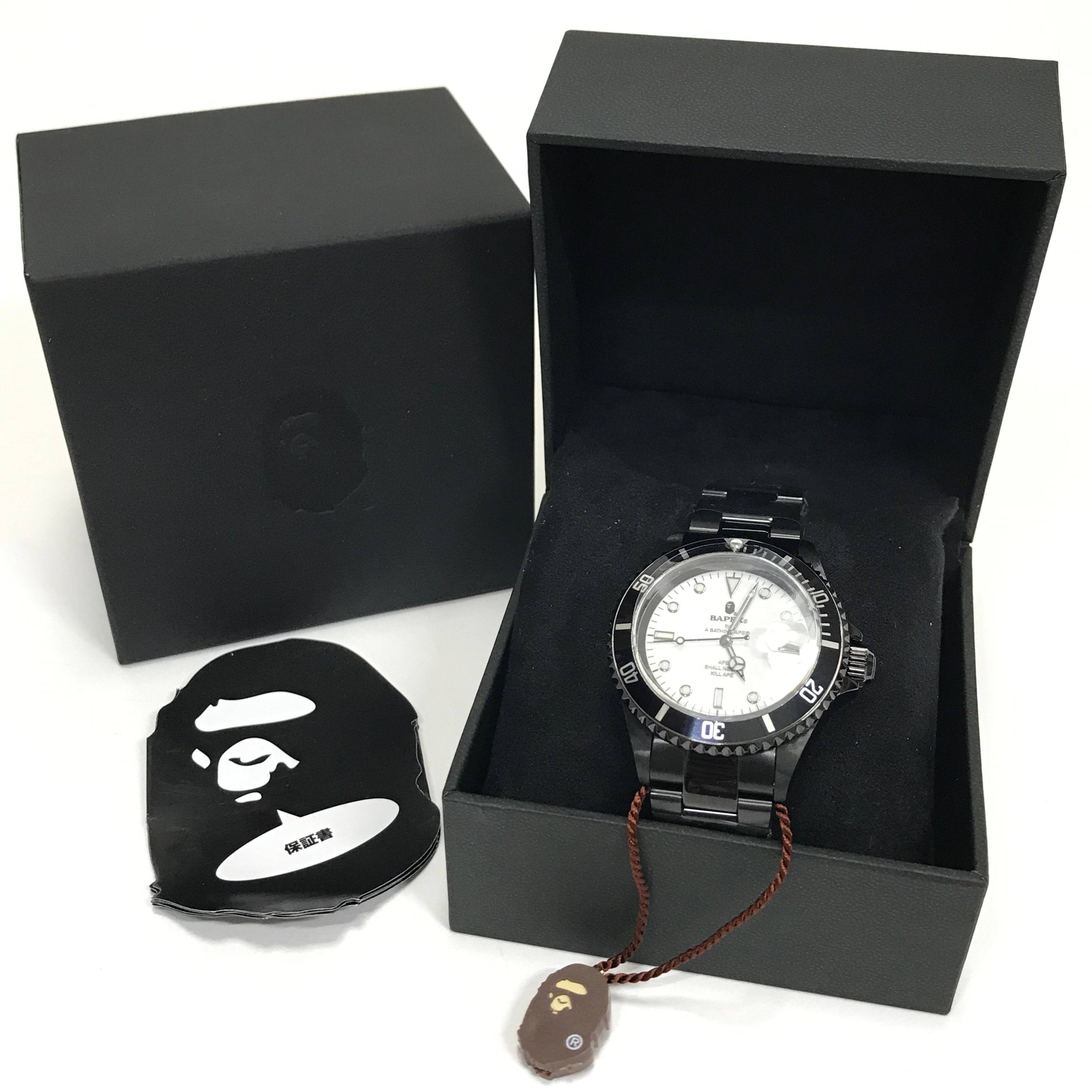 DS! A Bathing Ape Bape Type 1 Bapex Watch Black – StylisticsJapan.com