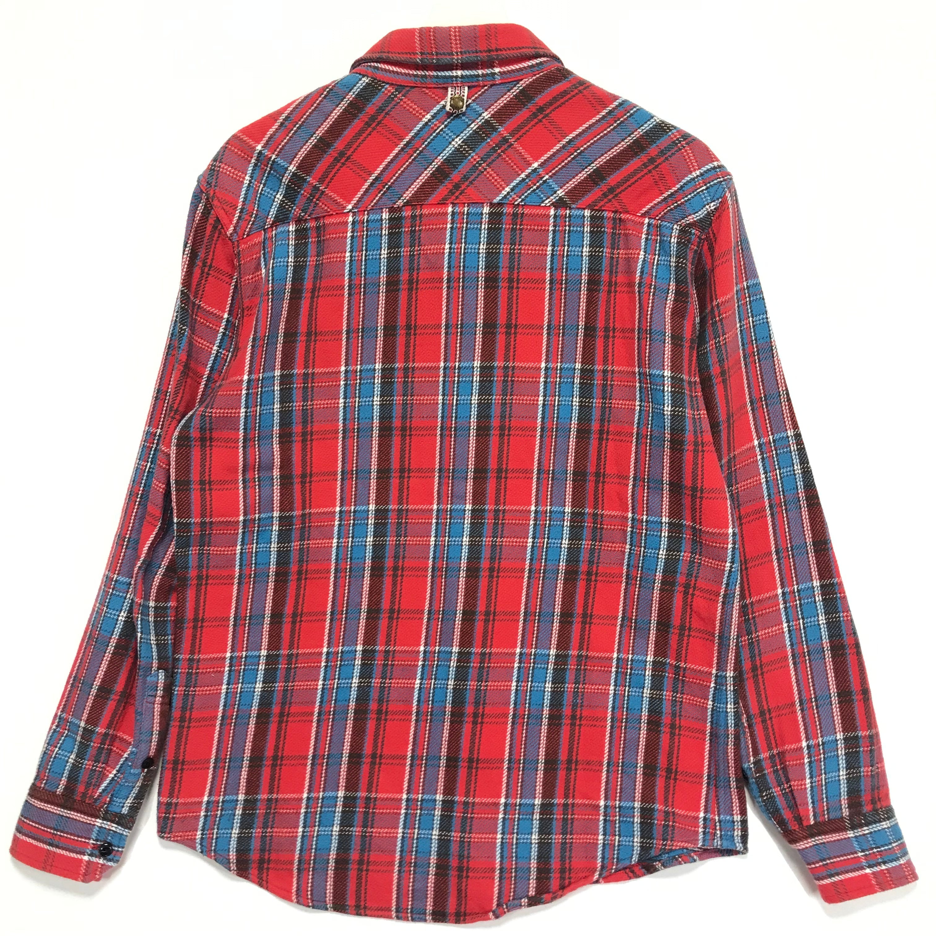 M] Visvim 10AW Black Elk Flannel Check Shirt Red – StylisticsJapan.com