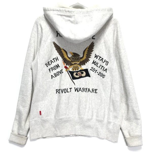 [L] WTaps 08AW Hell Week Souvenir Zip Up Hoodie Grey