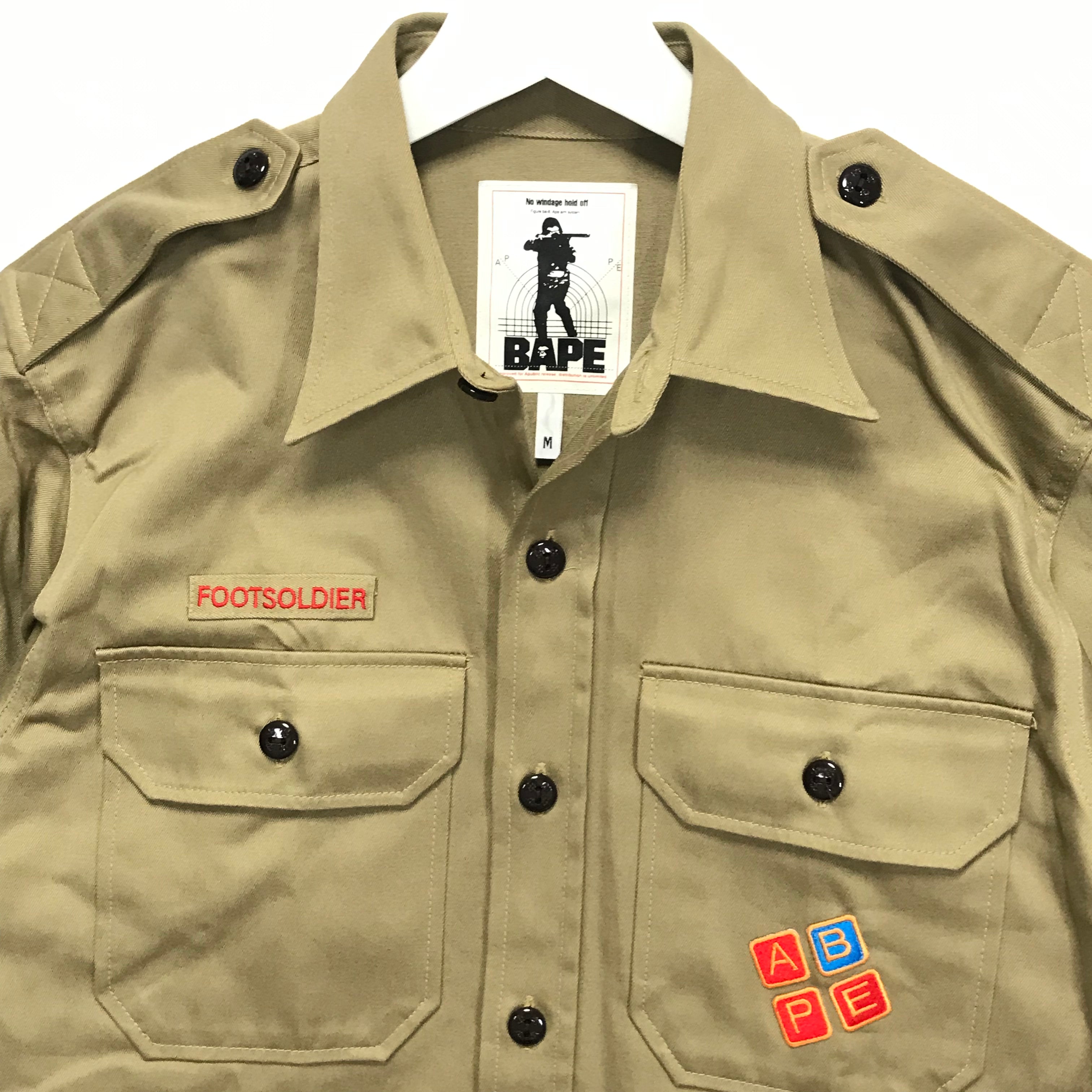 M] A Bathing Ape Bape Vintage Scout Shirt Beige – StylisticsJapan.com