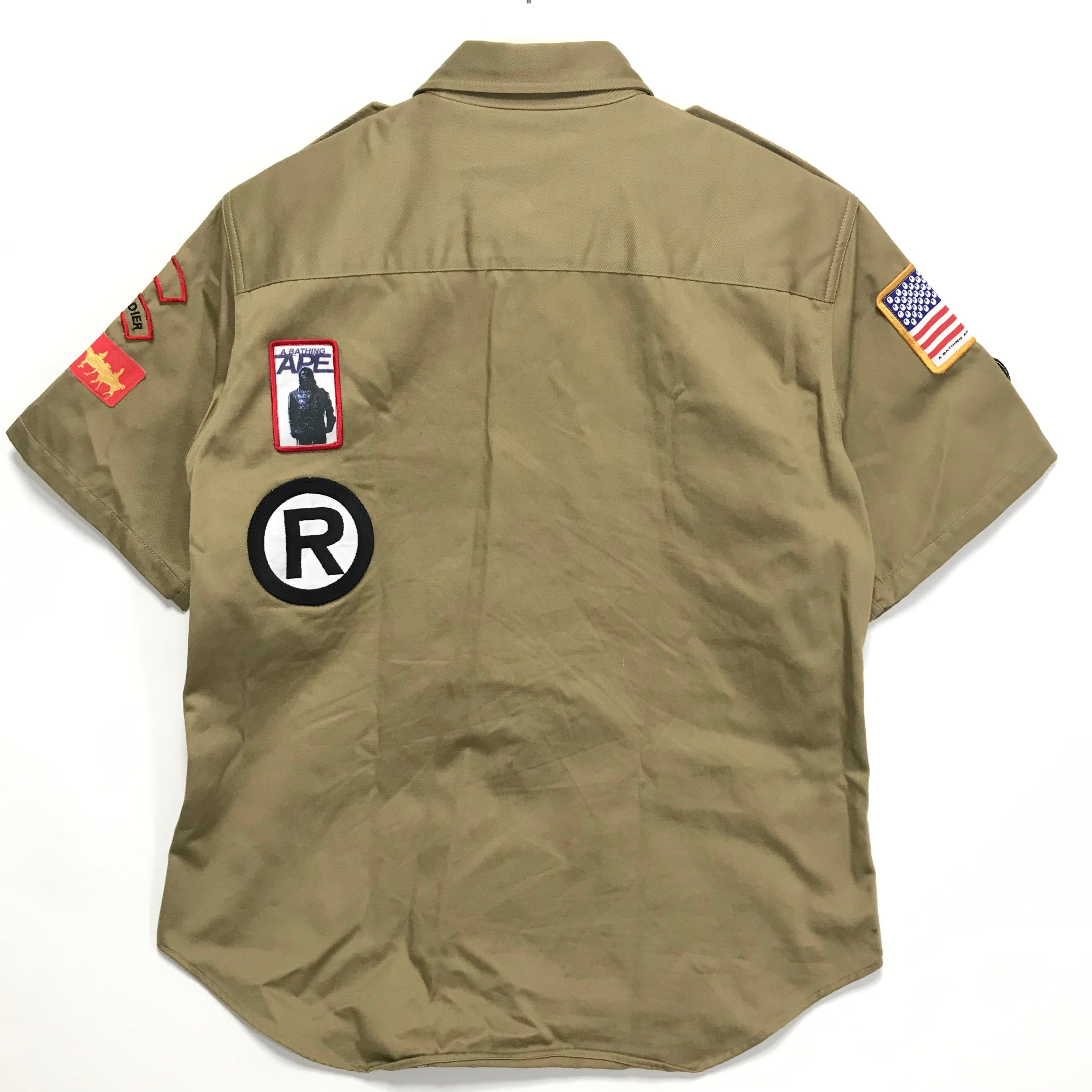 [M] A Bathing Ape Bape Vintage Scout Shirt Beige – StylisticsJapan