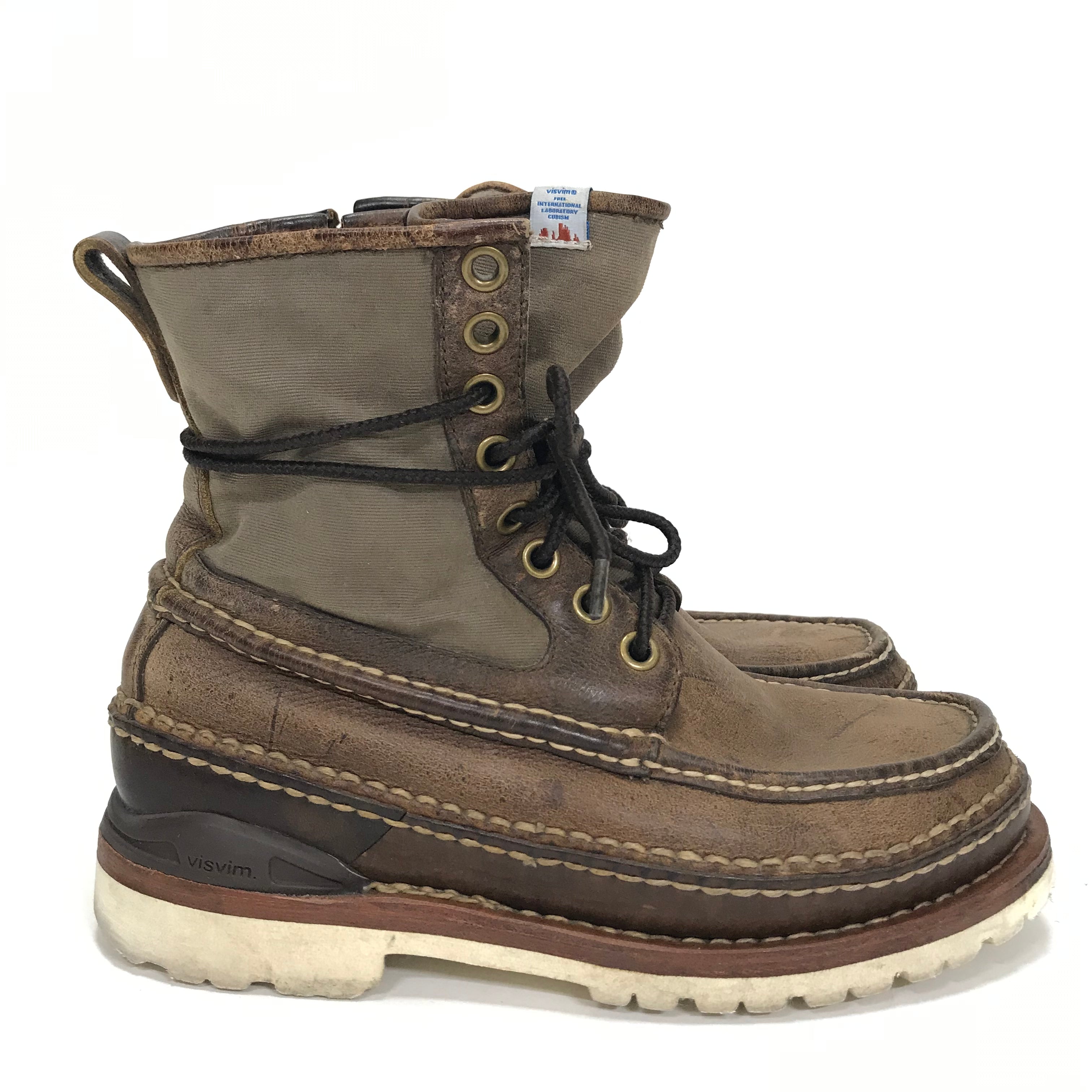 [8.5] Visvim 11SS Grizzly Boots Mid Folk Dk Brown – StylisticsJapan