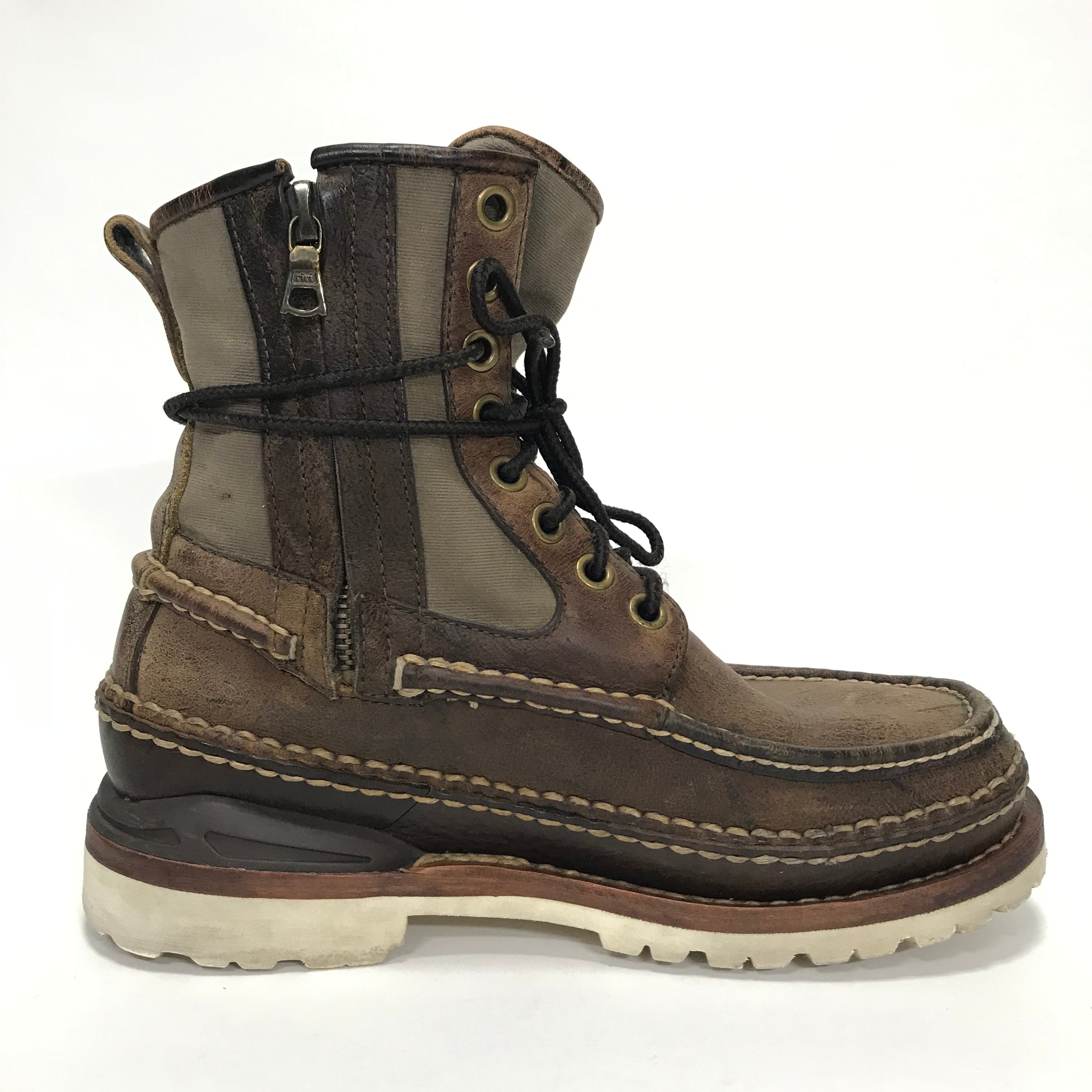 [8.5] Visvim 11SS Grizzly Boots Mid Folk Dk Brown – StylisticsJapan