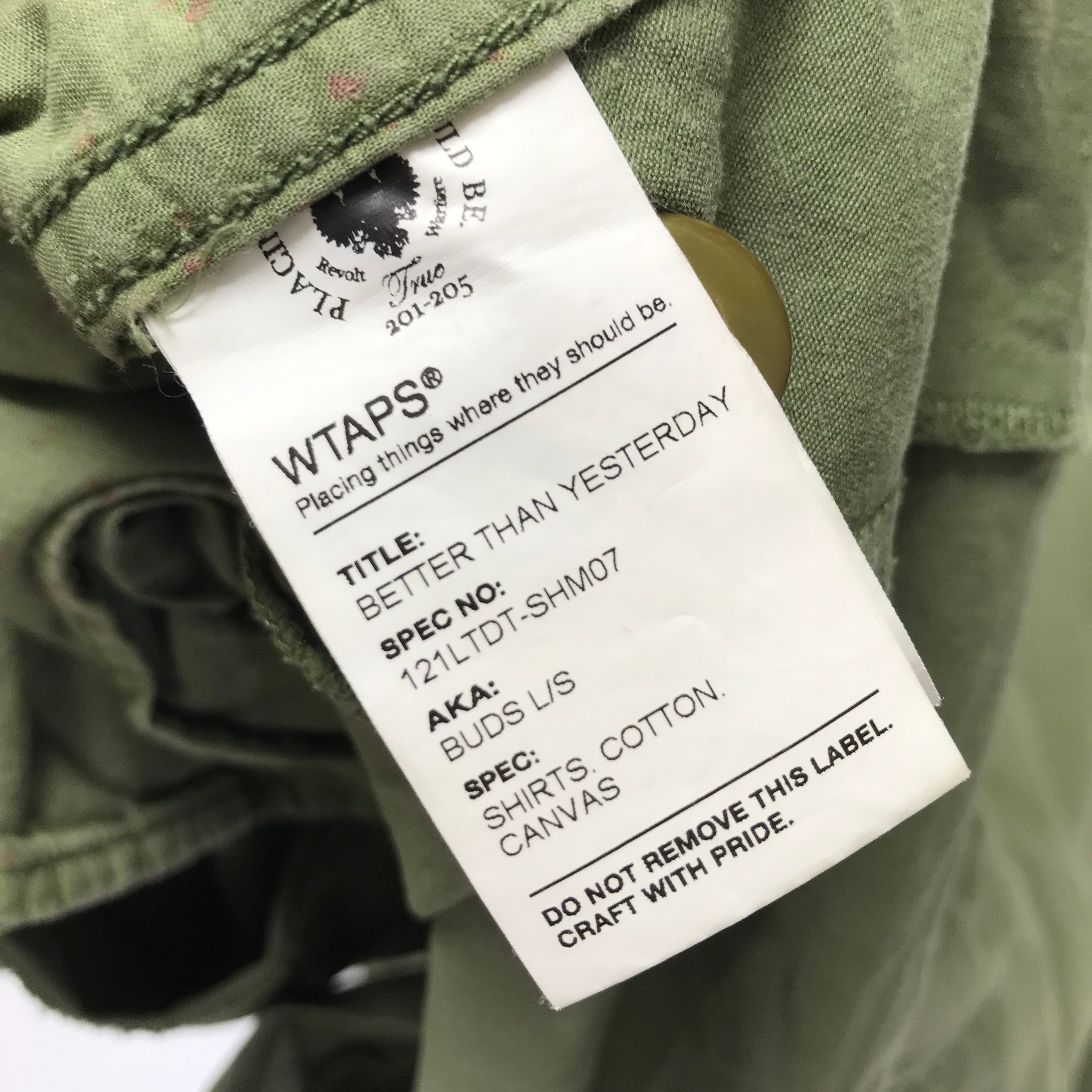 L] WTAPS 12SS BUDS L/S Shirt Olive – StylisticsJapan.com