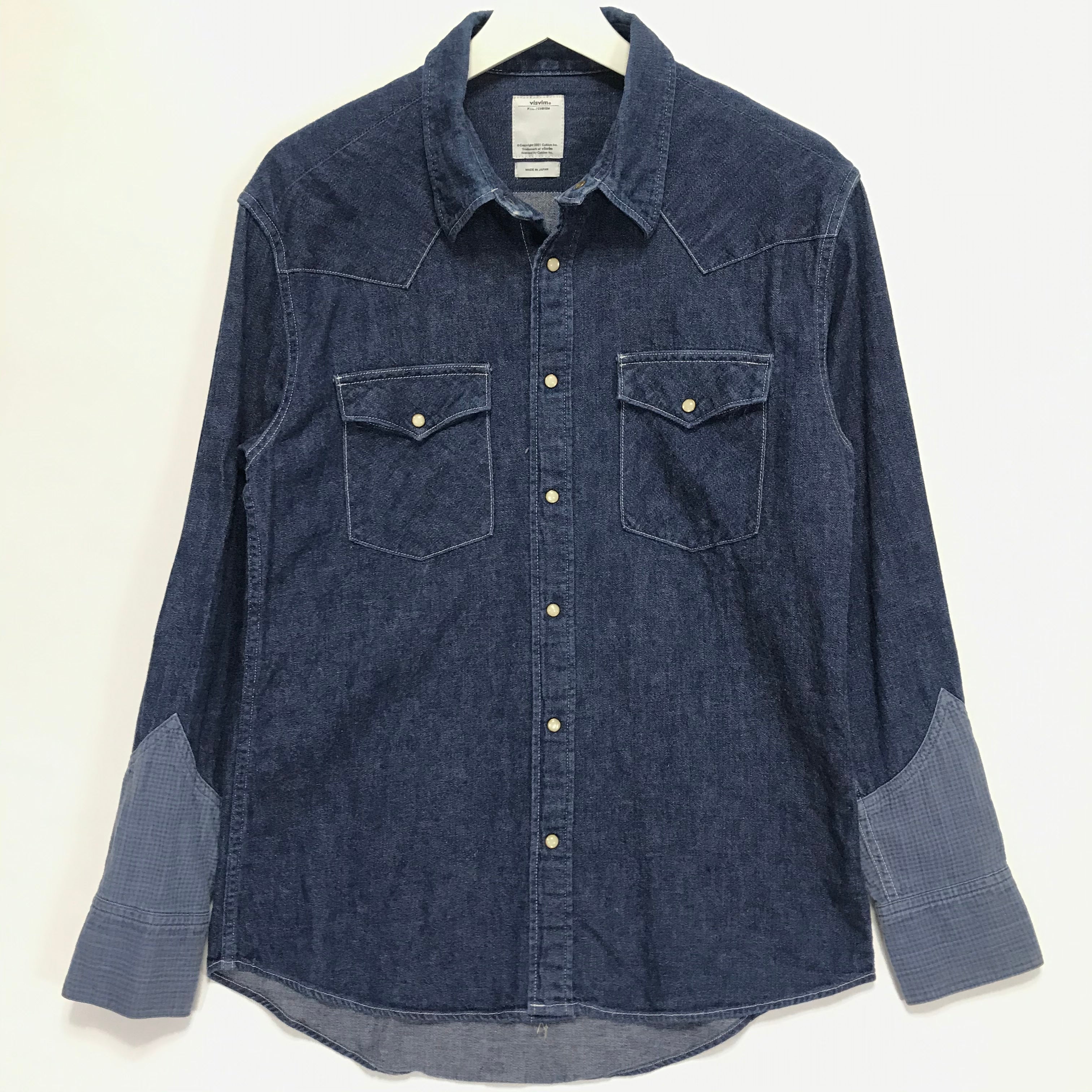 [M] Visvim 14SS Four Corners Indigo Check One Wash Shirt