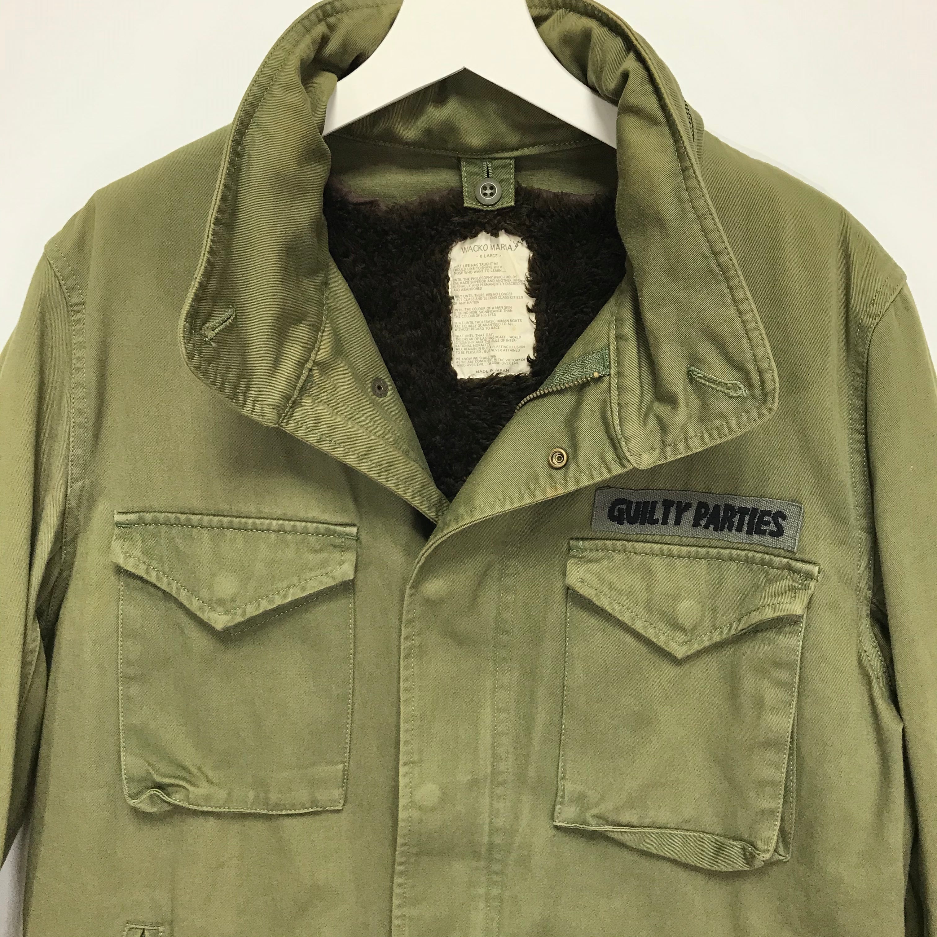 XL] Wacko Maria Guilty Parties M-65 Jacket Olive – StylisticsJapan.com