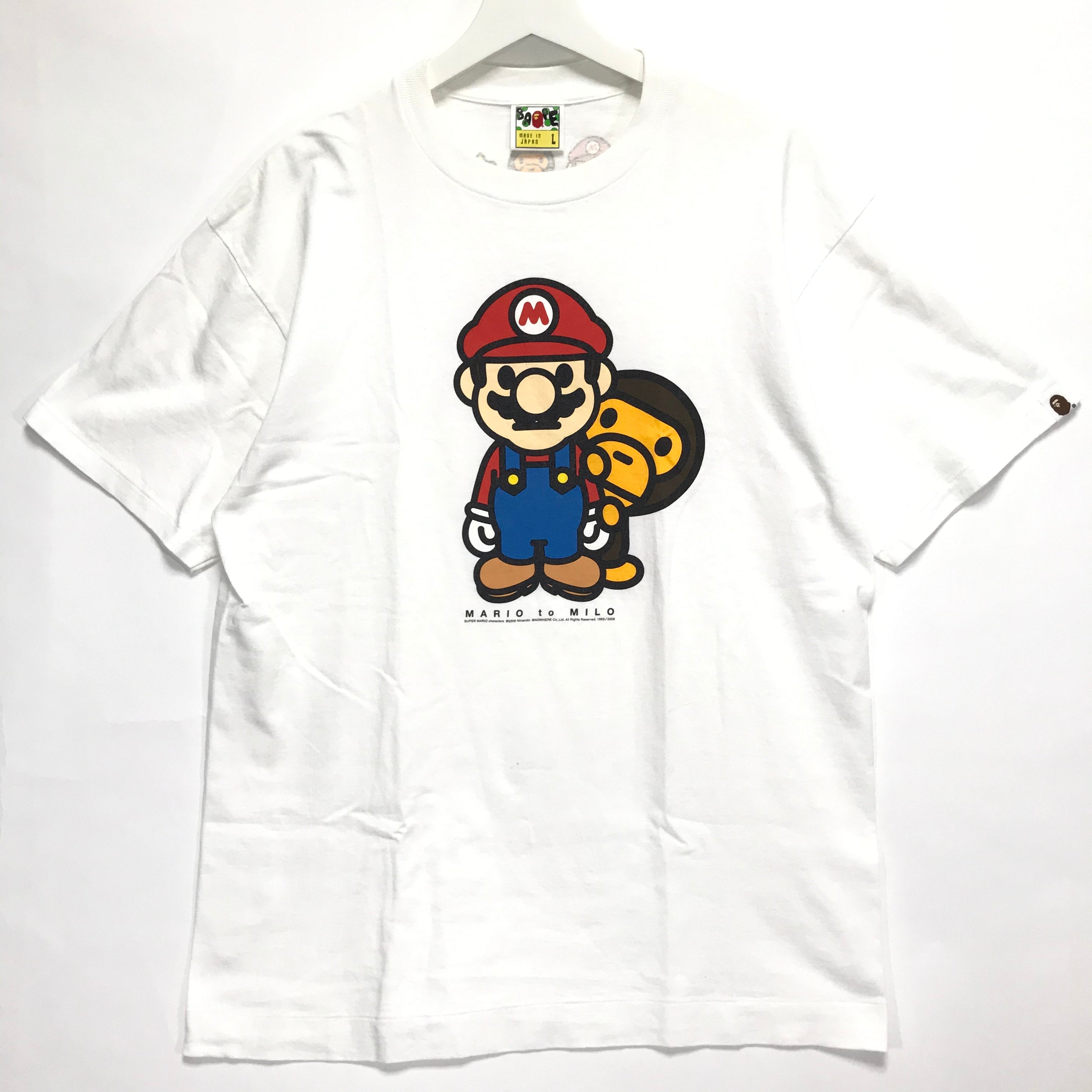 L] A Bathing Ape Bape Mario x Baby Milo Tee – StylisticsJapan.com