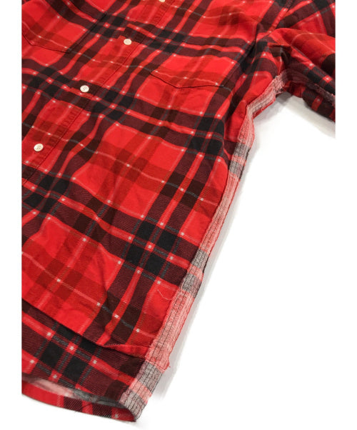 [L] Undercover SS03 Scab Flannel Shirt Red