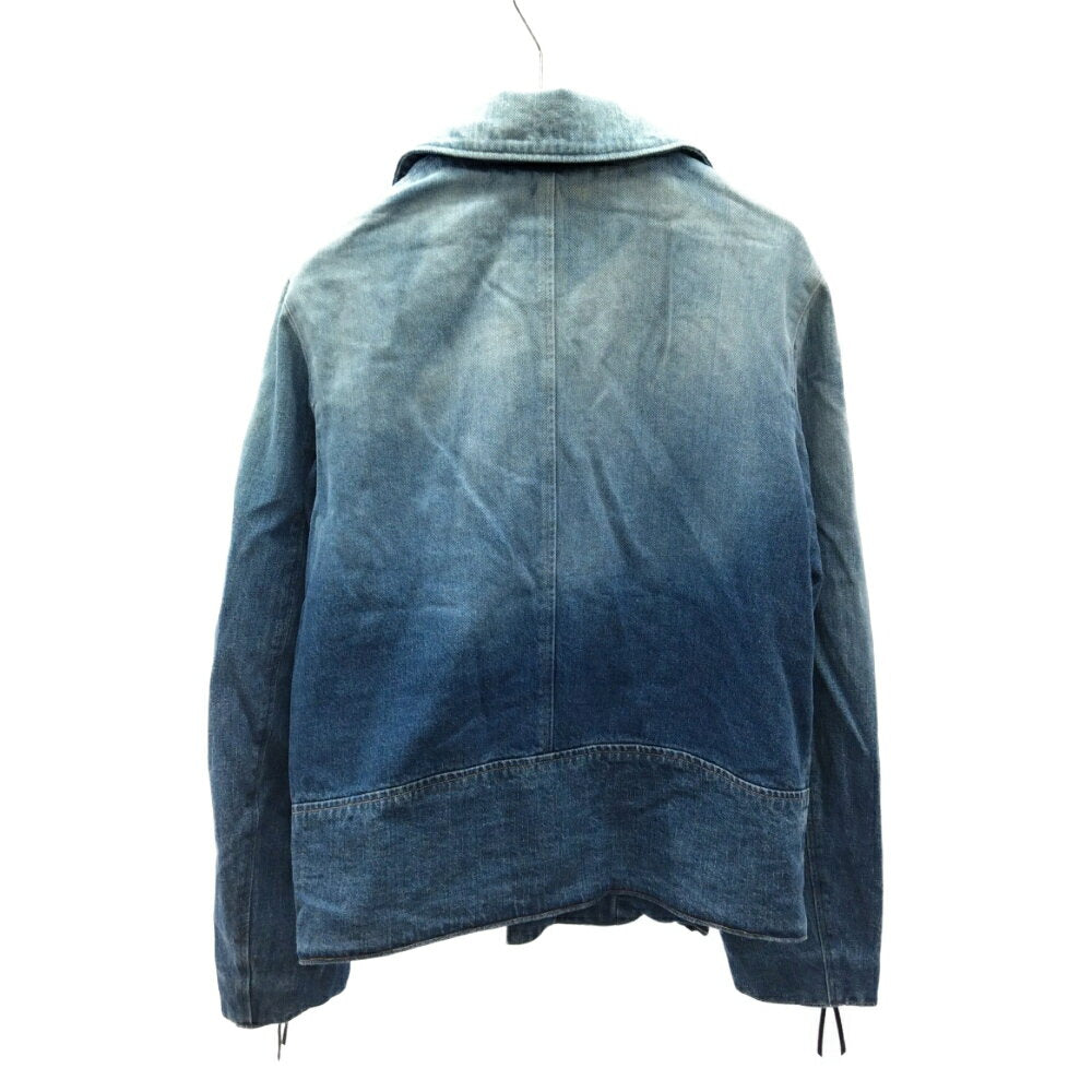 [L] DS! Kapital Kountry Washed Distressed Denim Riders Jacket