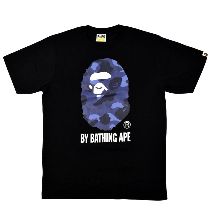 [S~2XL] DS! A Bathing Ape Bape Head Color Camo Tee Black