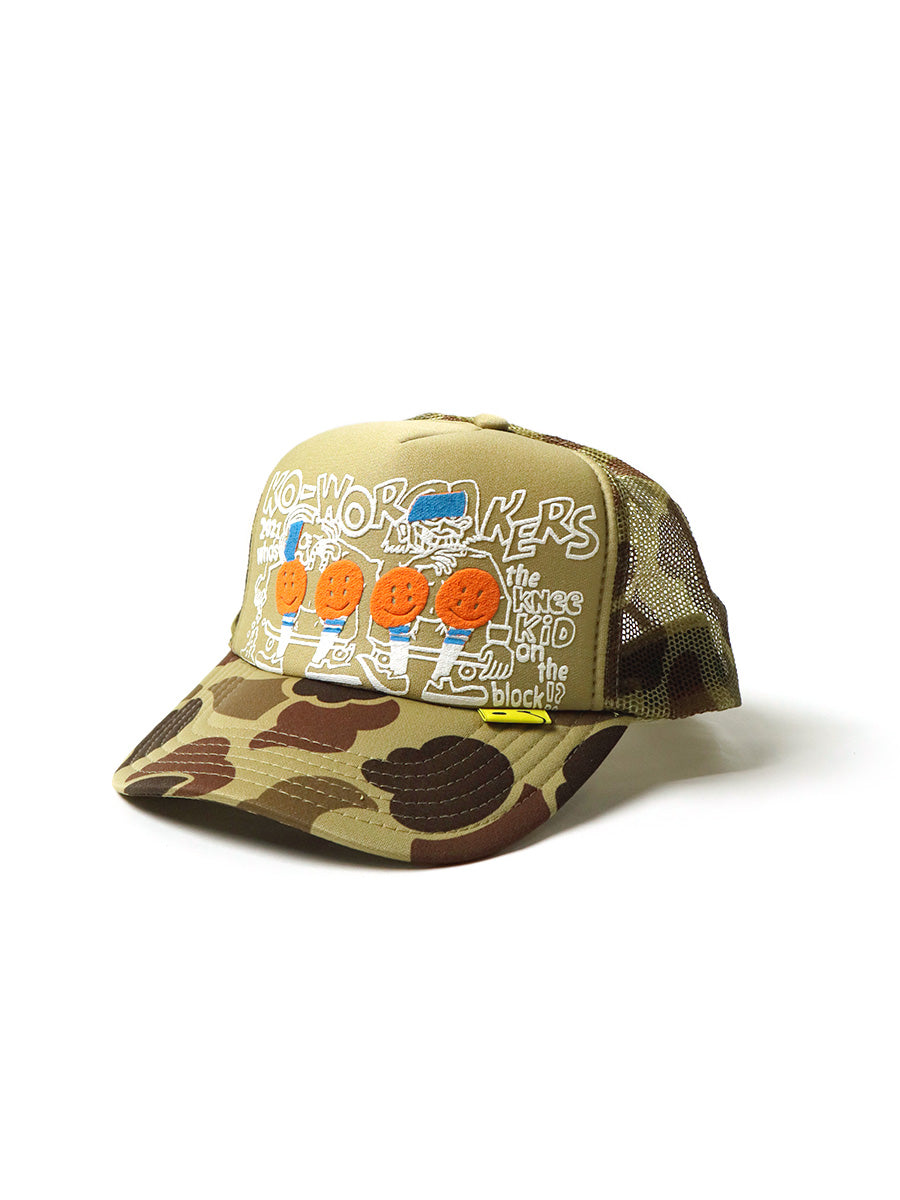 DS! Kapital Kountry Knee Kid On The Block Camo Trucker Mesh Cap 