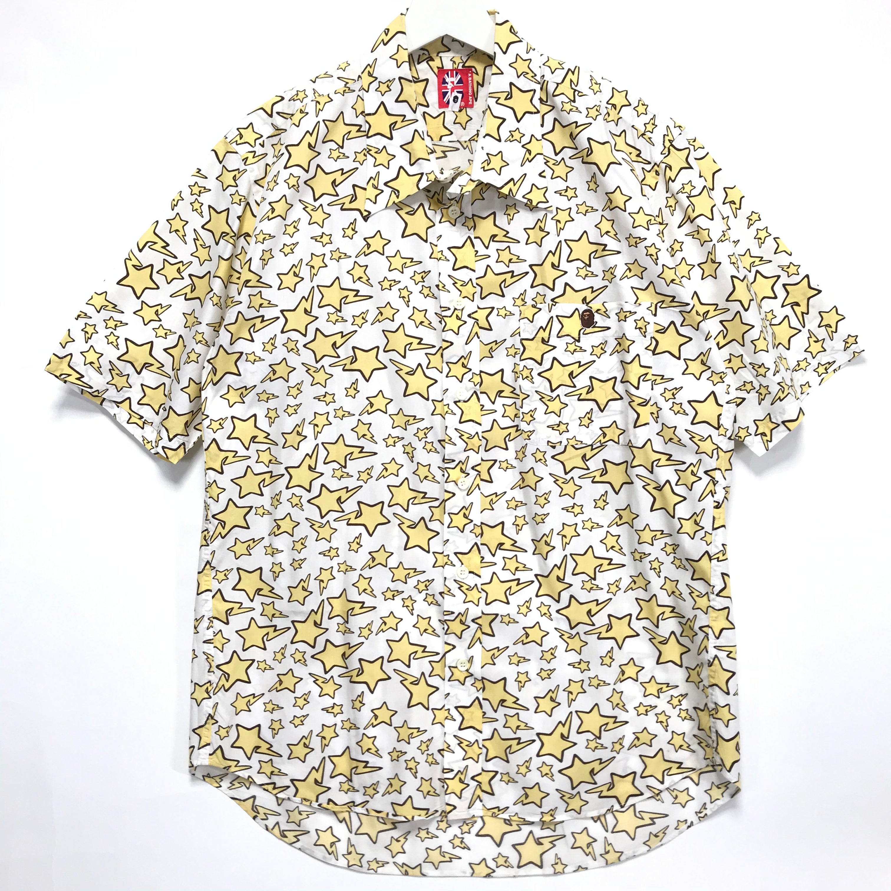 L] A Bathing Ape Bape Vintage All Over Sta S/S Shirt