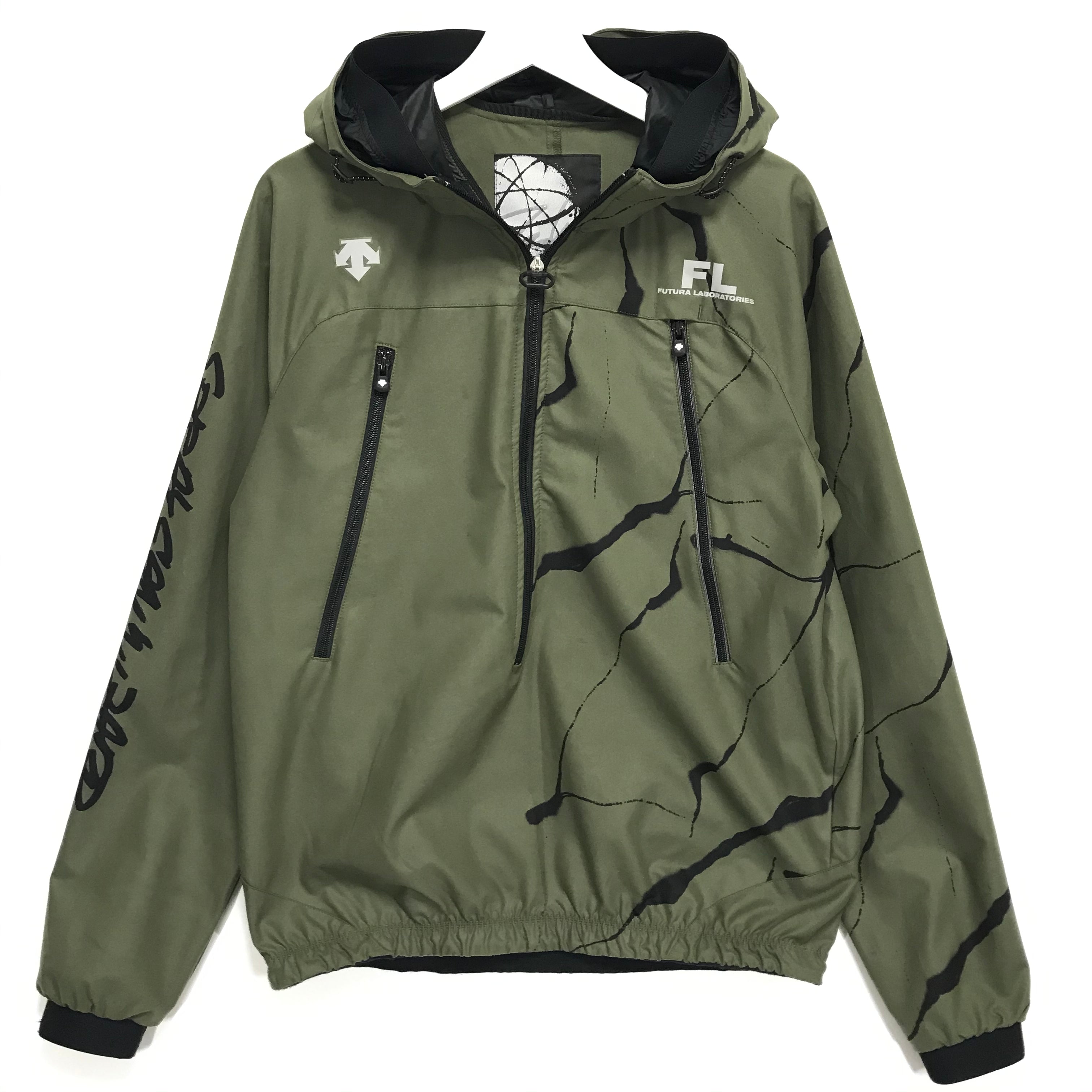 [XL] Futura Laboratories x Descente Half Zip Nylon Hooded Jacket