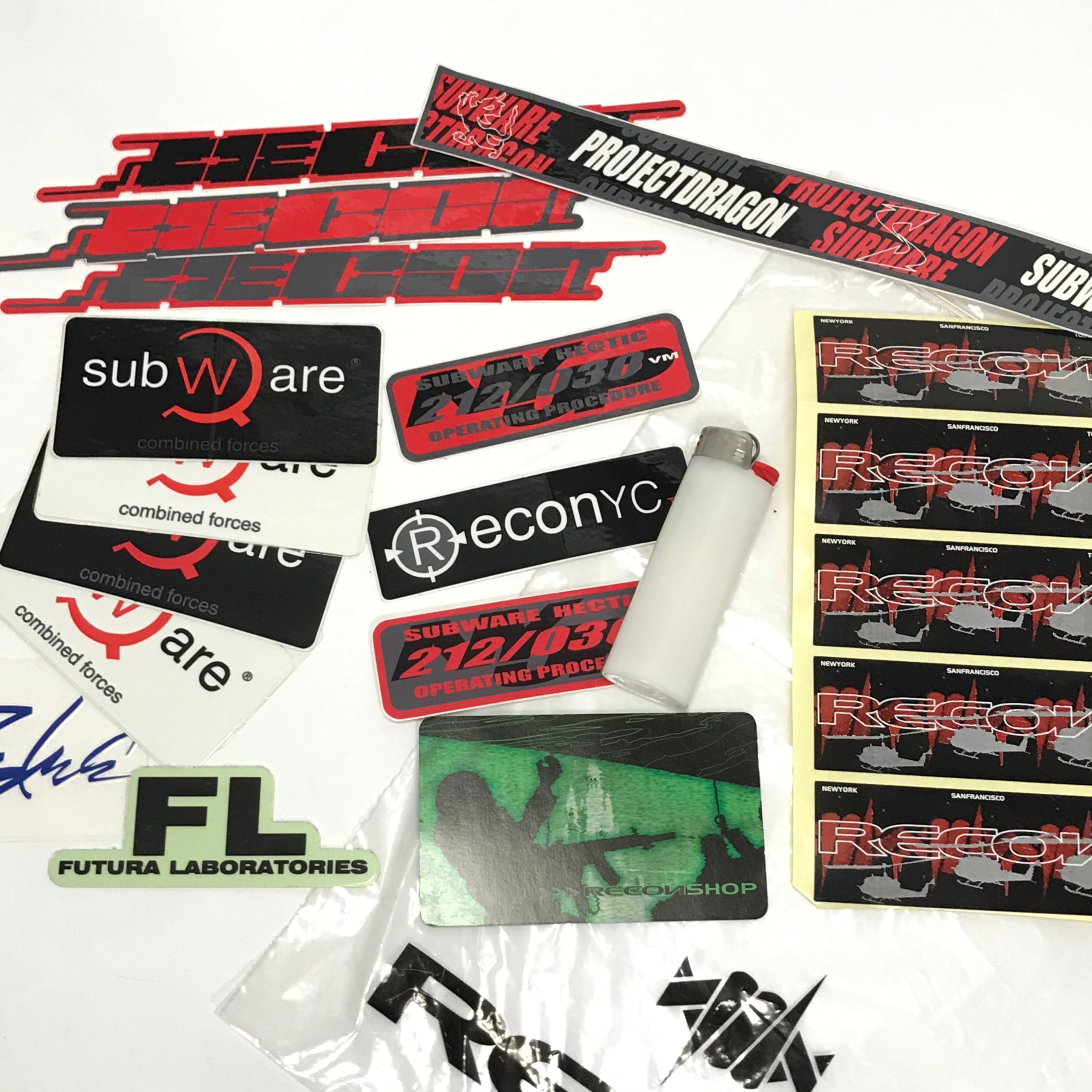 Futura Subware Recon Project Dragon WTAPS Vintage Sticker Pack