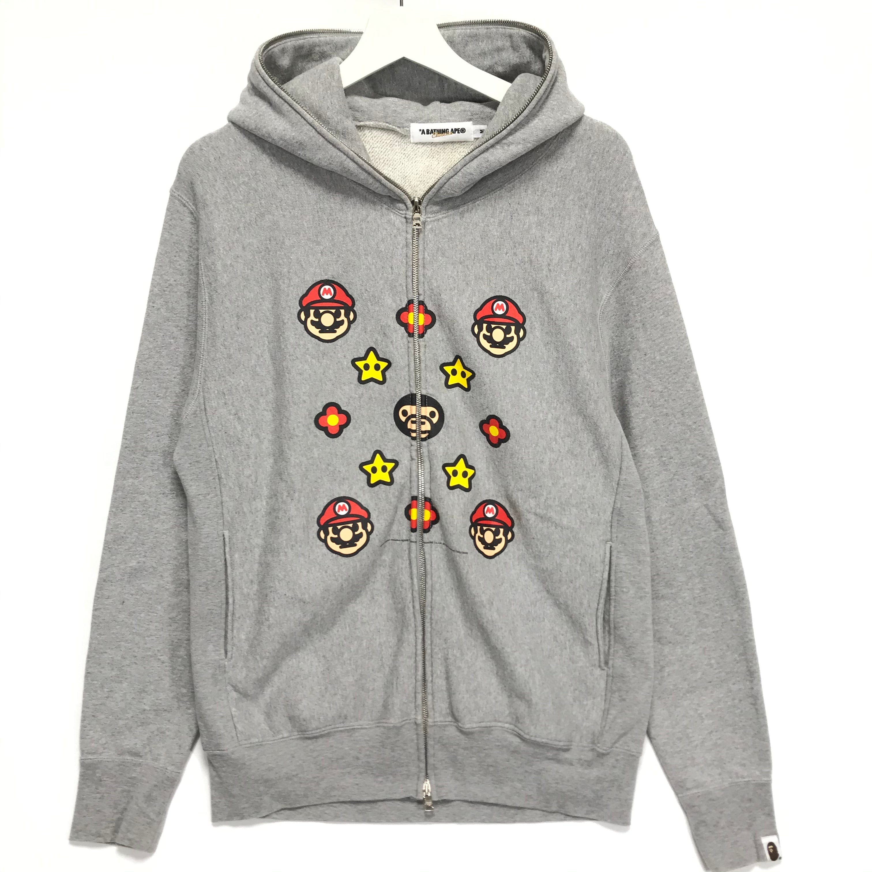 M] A Bathing Ape Bape Baby Milo Mario Monogram Full Zip Hoodie