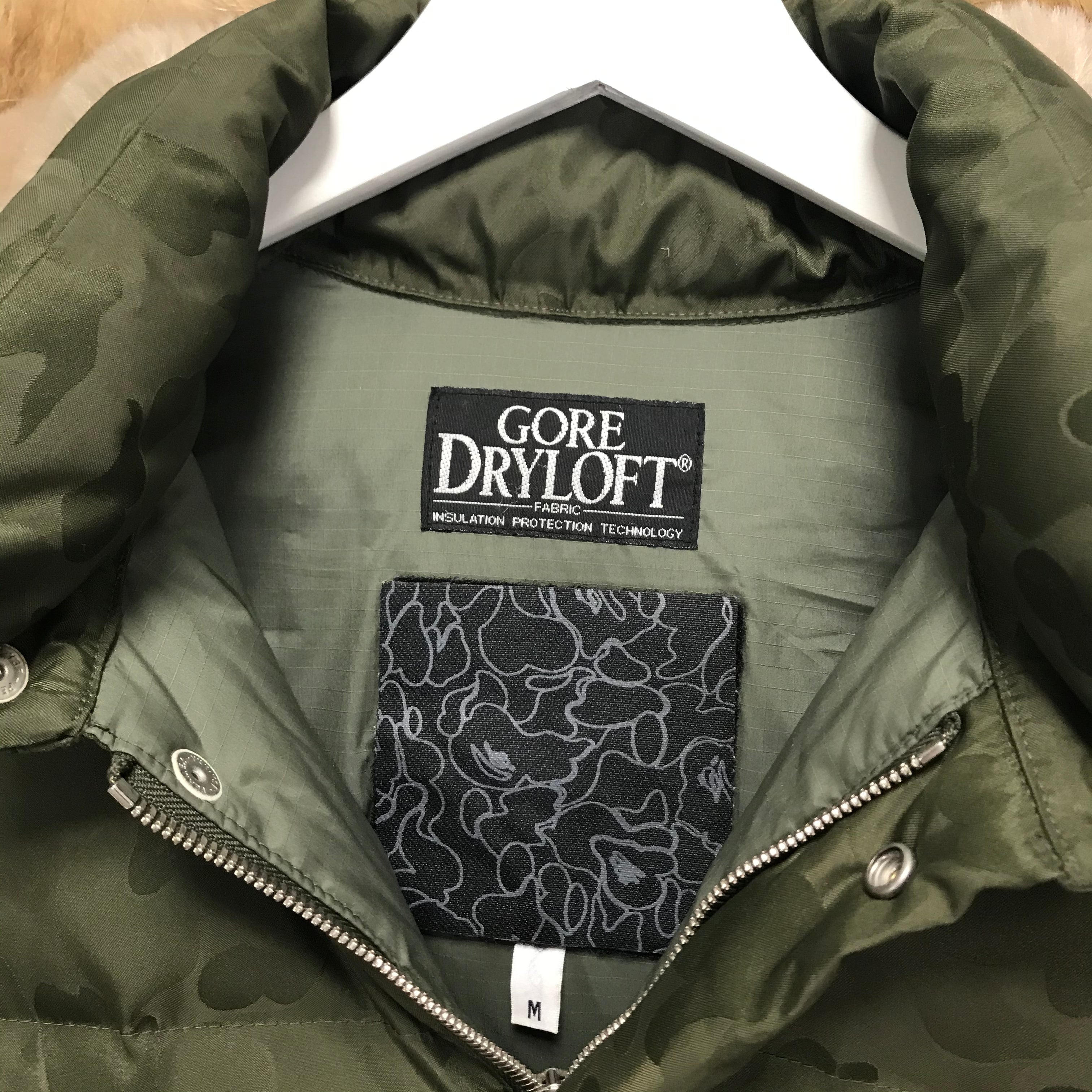 M] A Bathing Ape Bape Jacquard Camo Gore Dryloft Puffer Jacket