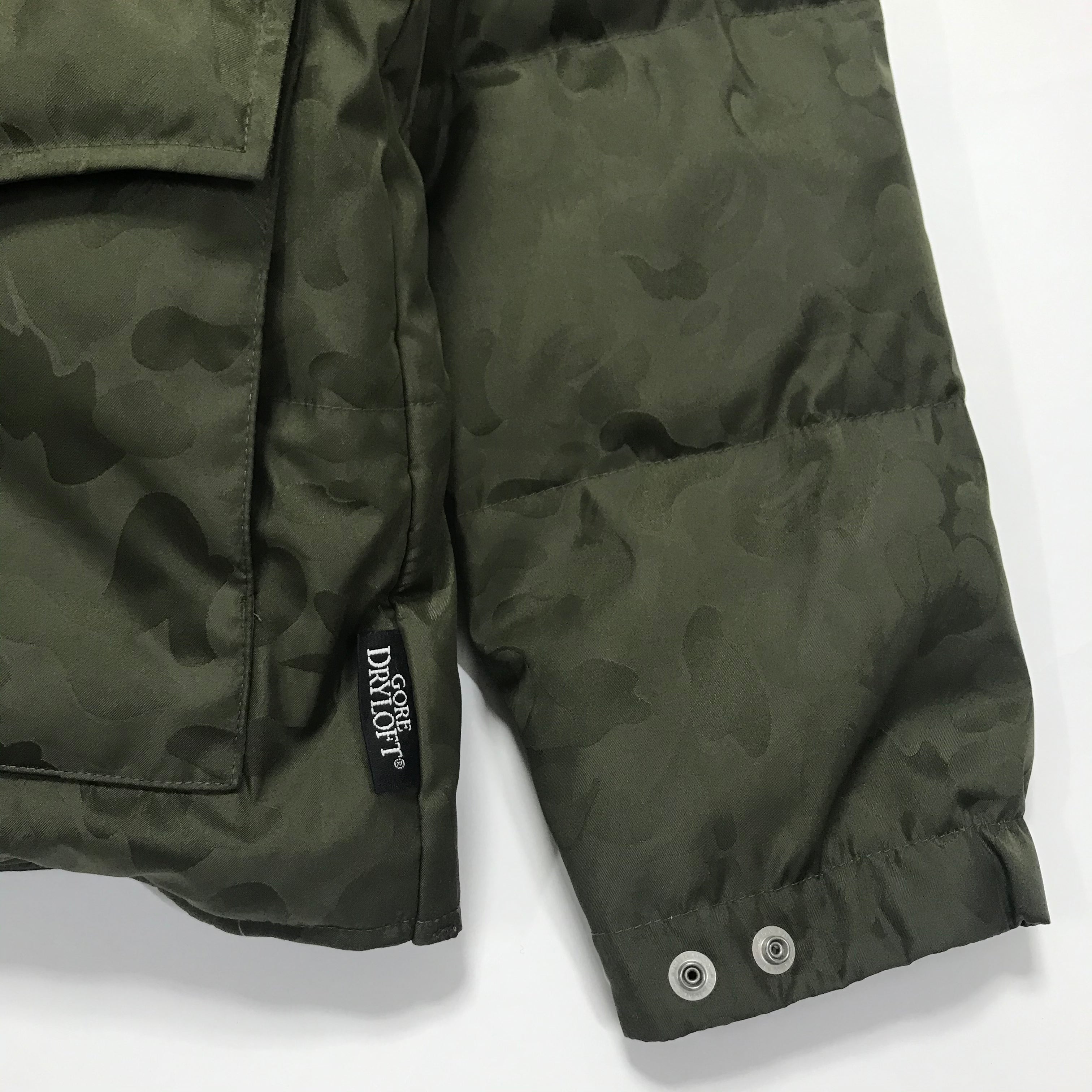 [M] A Bathing Ape Bape Jacquard Camo Gore Dryloft Puffer Jacket