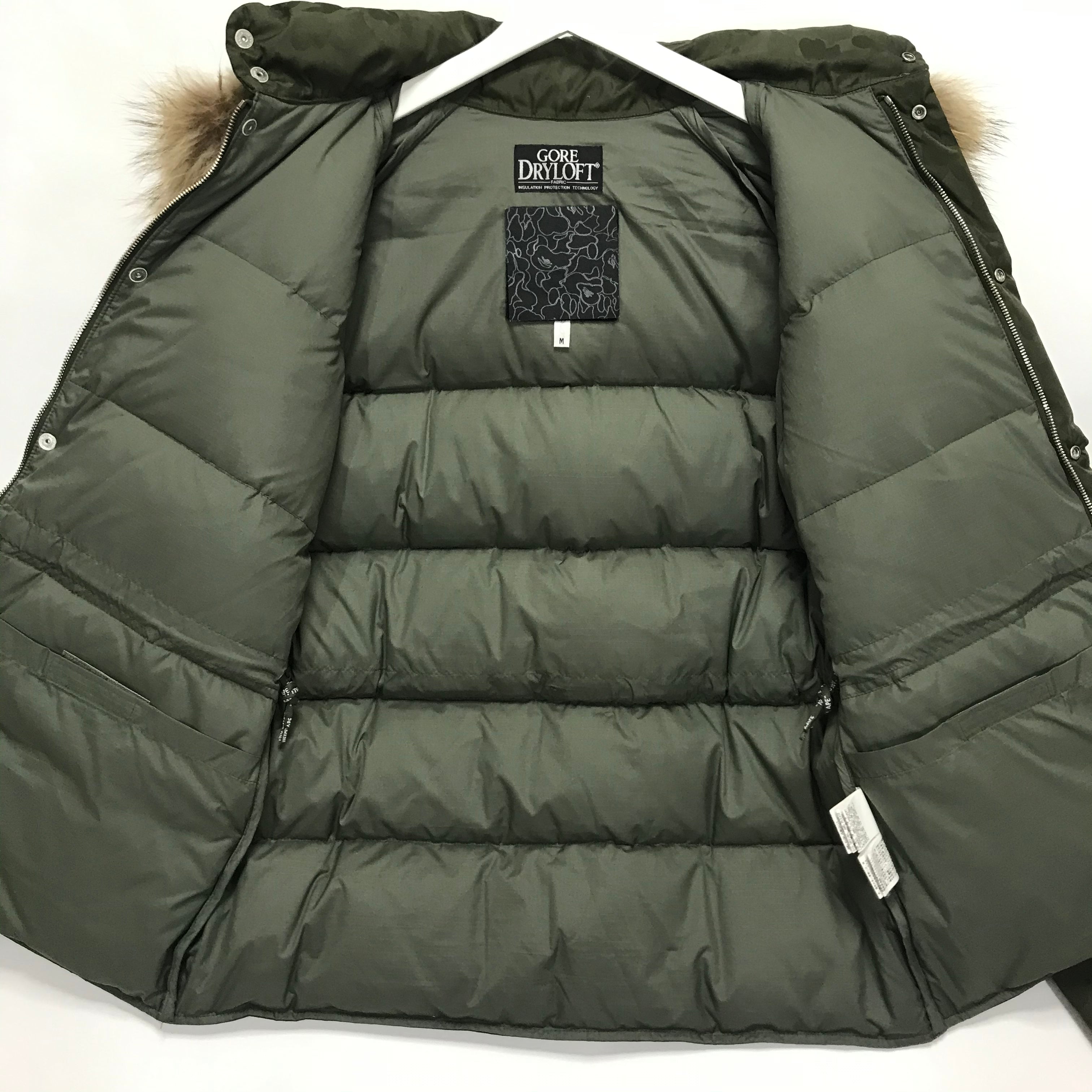 [M] A Bathing Ape Bape Jacquard Camo Gore Dryloft Puffer Jacket