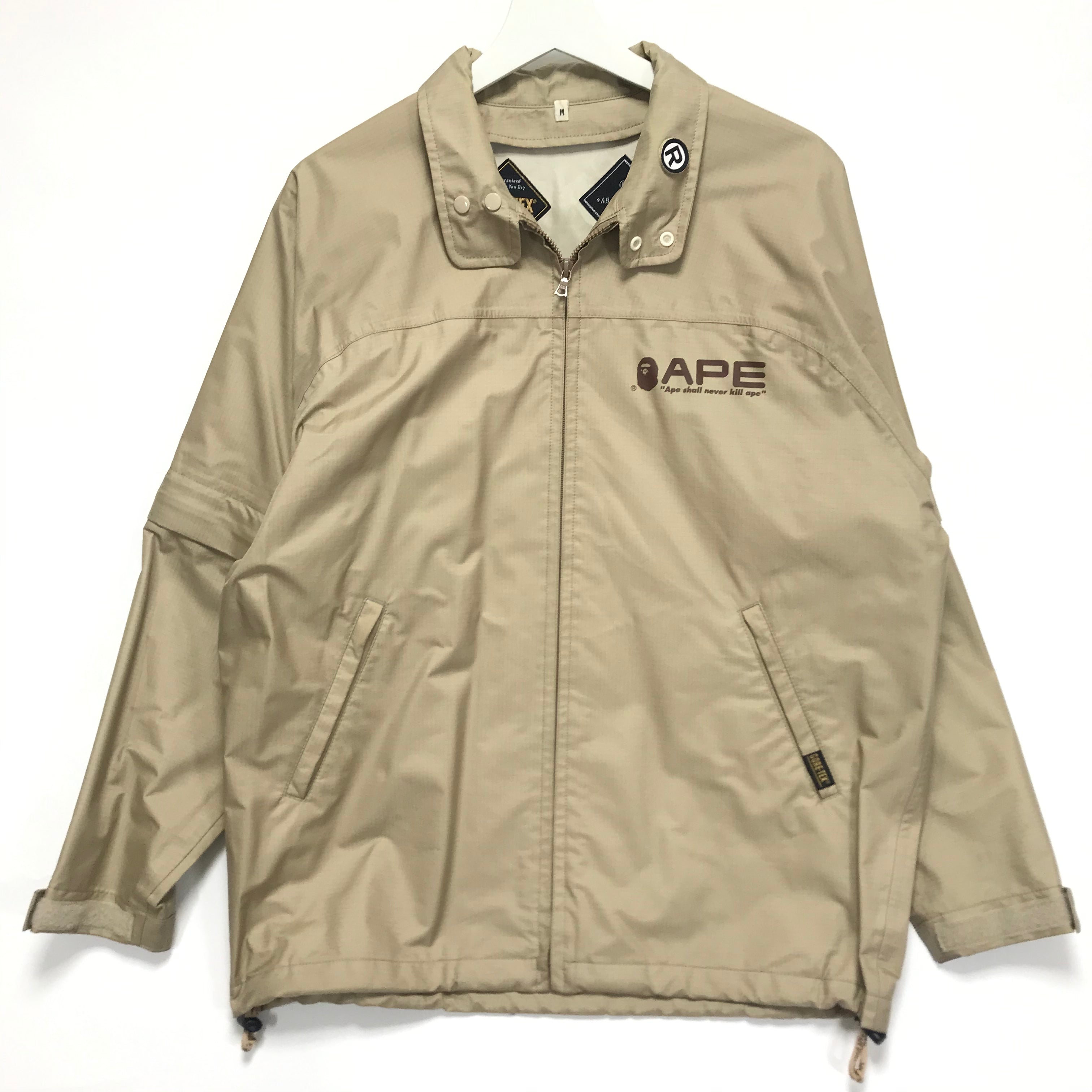 M] A Bathing Ape Bape Vintage Gore Tex Ripstop Nylon Rain Jacket