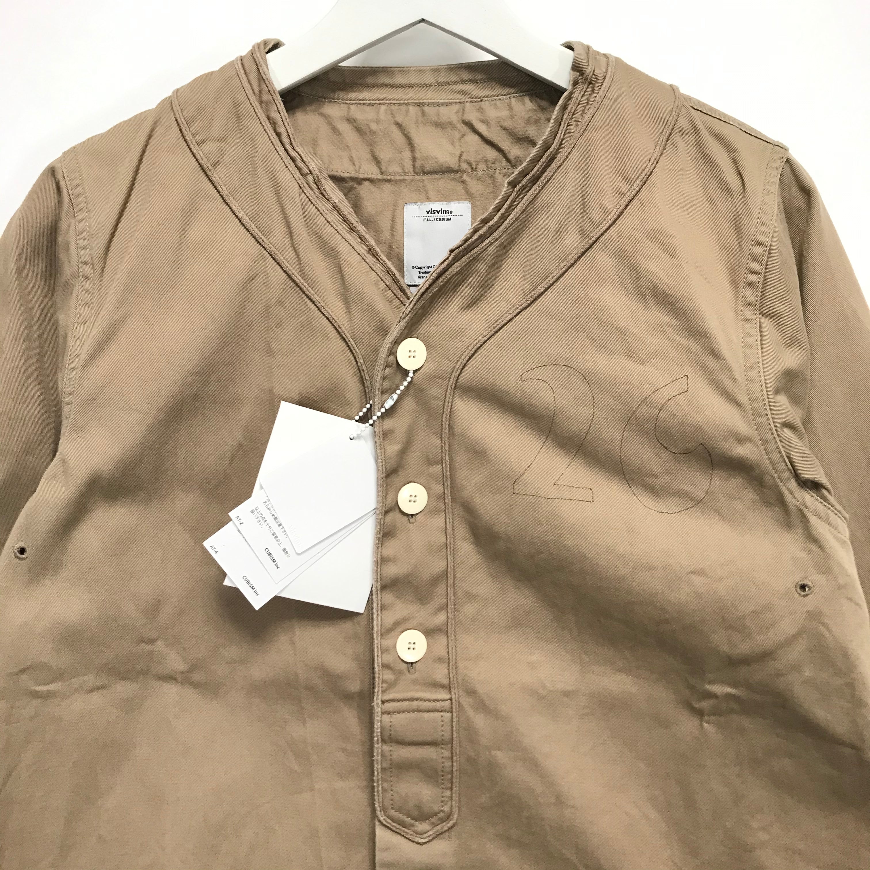 S] Visvim 17AW Dugout Shirt Numbering Chino Beige