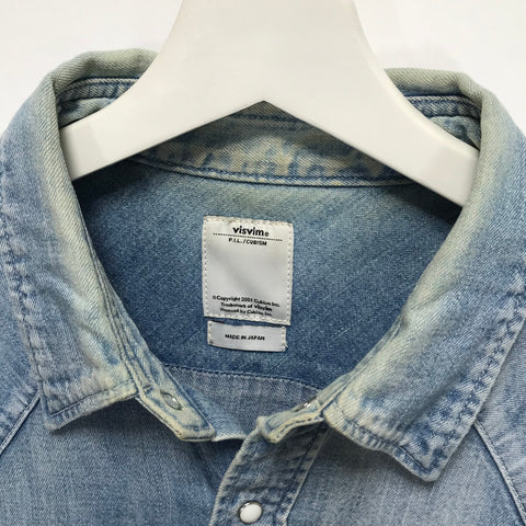 L] VISVIM SOCIAL SCULPTURE SHIRT L/S DMGD Indigo – StylisticsJapan.com