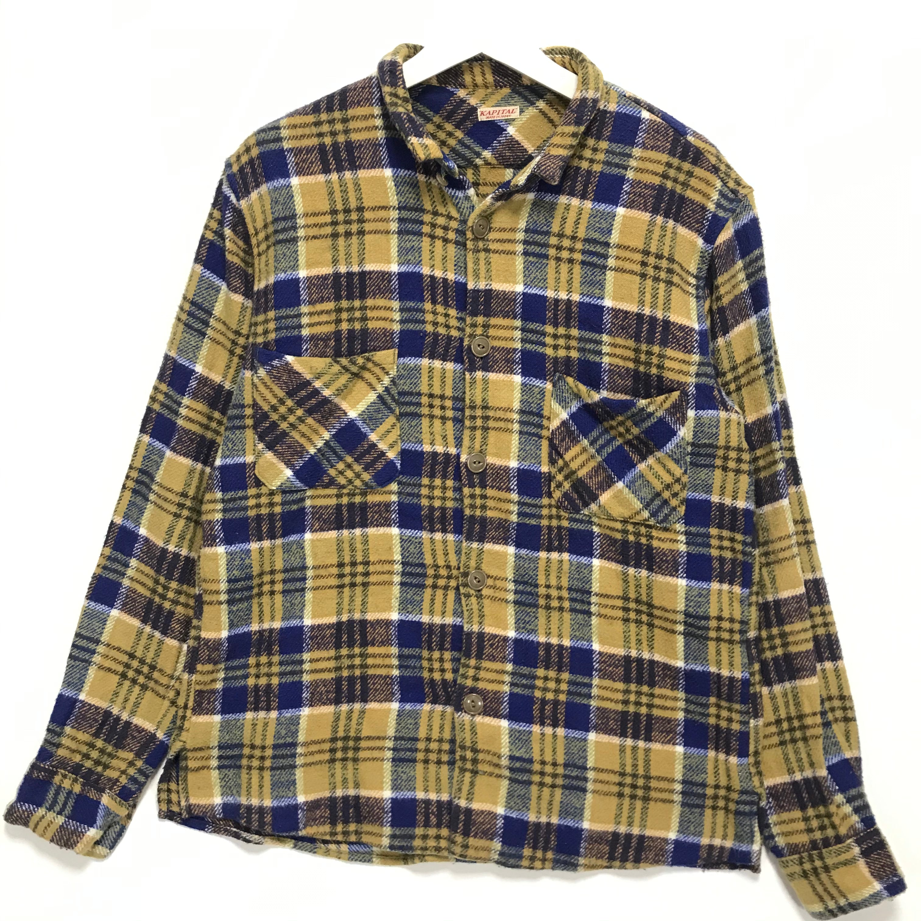 M] Kapital Flannel L/S Shirt Yellow – StylisticsJapan.com